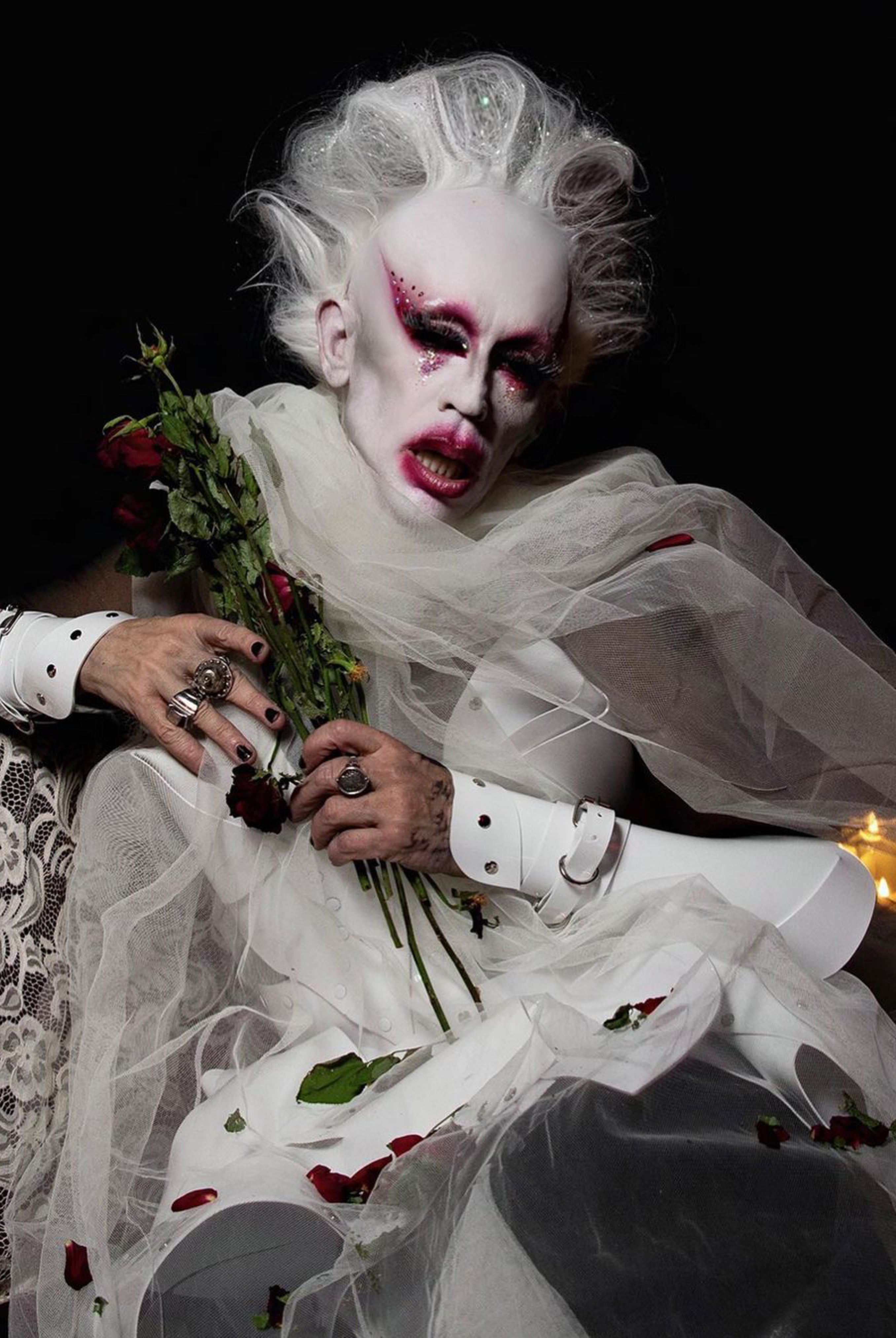 Chad Curry as Nosferatu at The Mandrake Hotel in London Halloween Special wearing Jivomir Domoustchiev