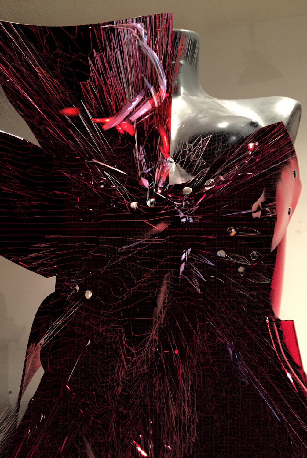 Custom Commission Clear Red Dress VMagazine Photoshoot