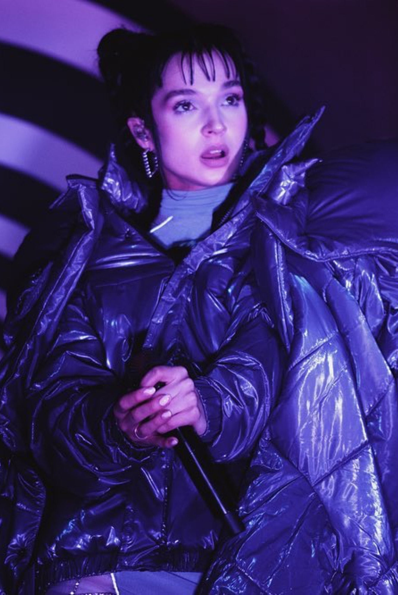 Poppy ❤️ wearing Jivomir Domoustchiev Bubble PUF coat + Star Glitter coat