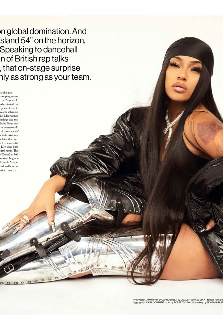 Stefflon Don RECORDING ARTISTWears ATÉLIER JIVOMIR Shapeshifter PUF Coat for Wonderland Magazine