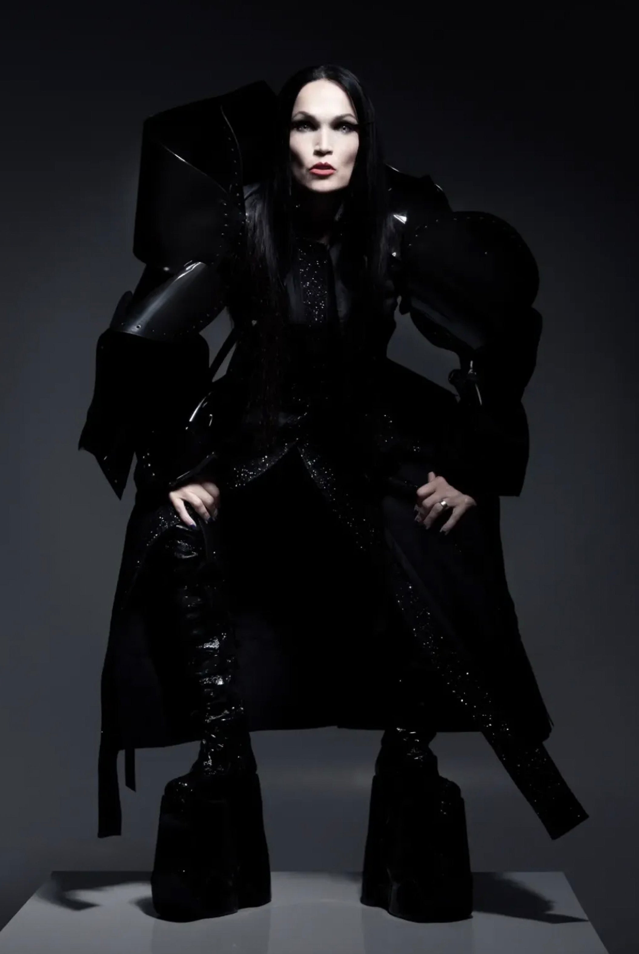 Tarja Turunen wearing Full Look ATÉLIER JIVOMIR FINISH HEAVY METAL VOCALIST RECORDING ARTIST FASHION PORTRAIT