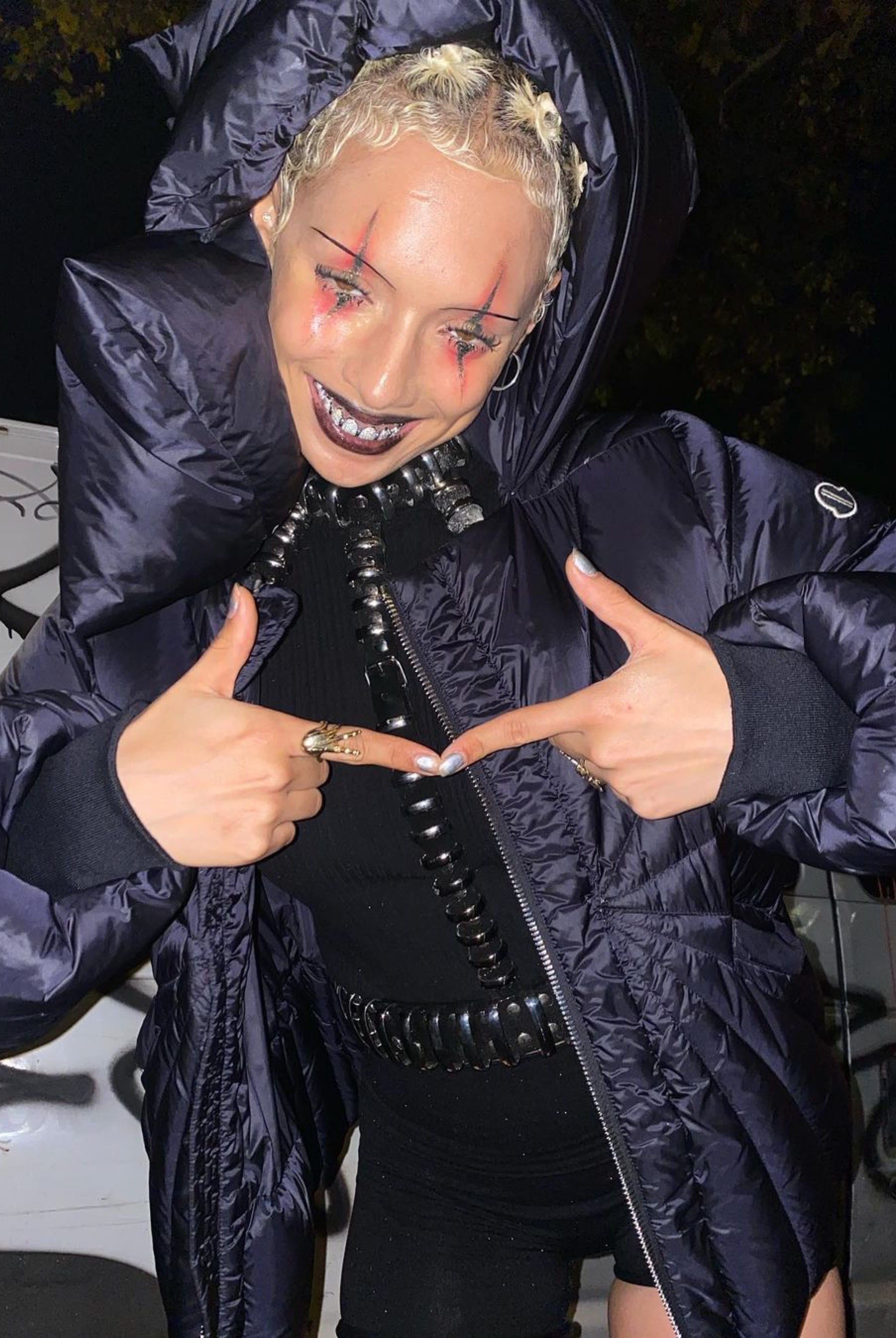 Uglyworldwide wearing Jivomir Domoustchiev CrAzY multi ring harness
