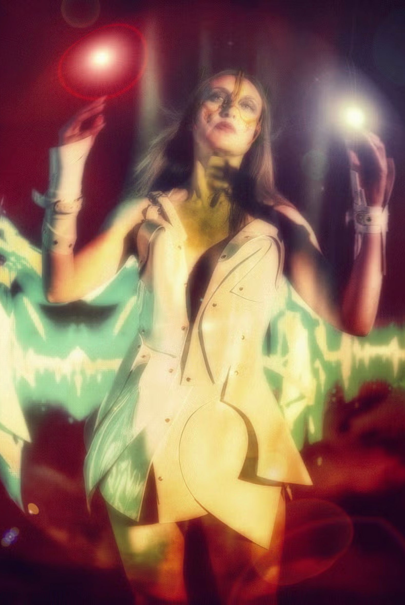 Wendy Bevan wearing Jivomir Domoustchiev for Harper Bazaar Italia