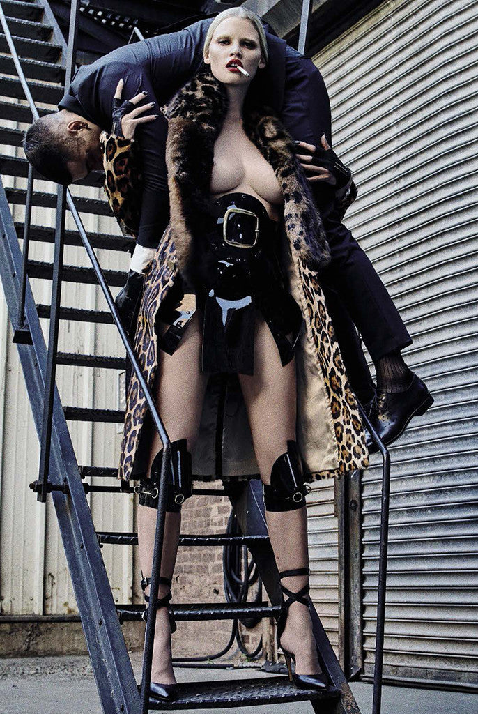 Vogue Italia - Lara Stone wears Jivomir Domoustchiev sculpture skirt styled by Patti Wilson Photographed by Steven Klein