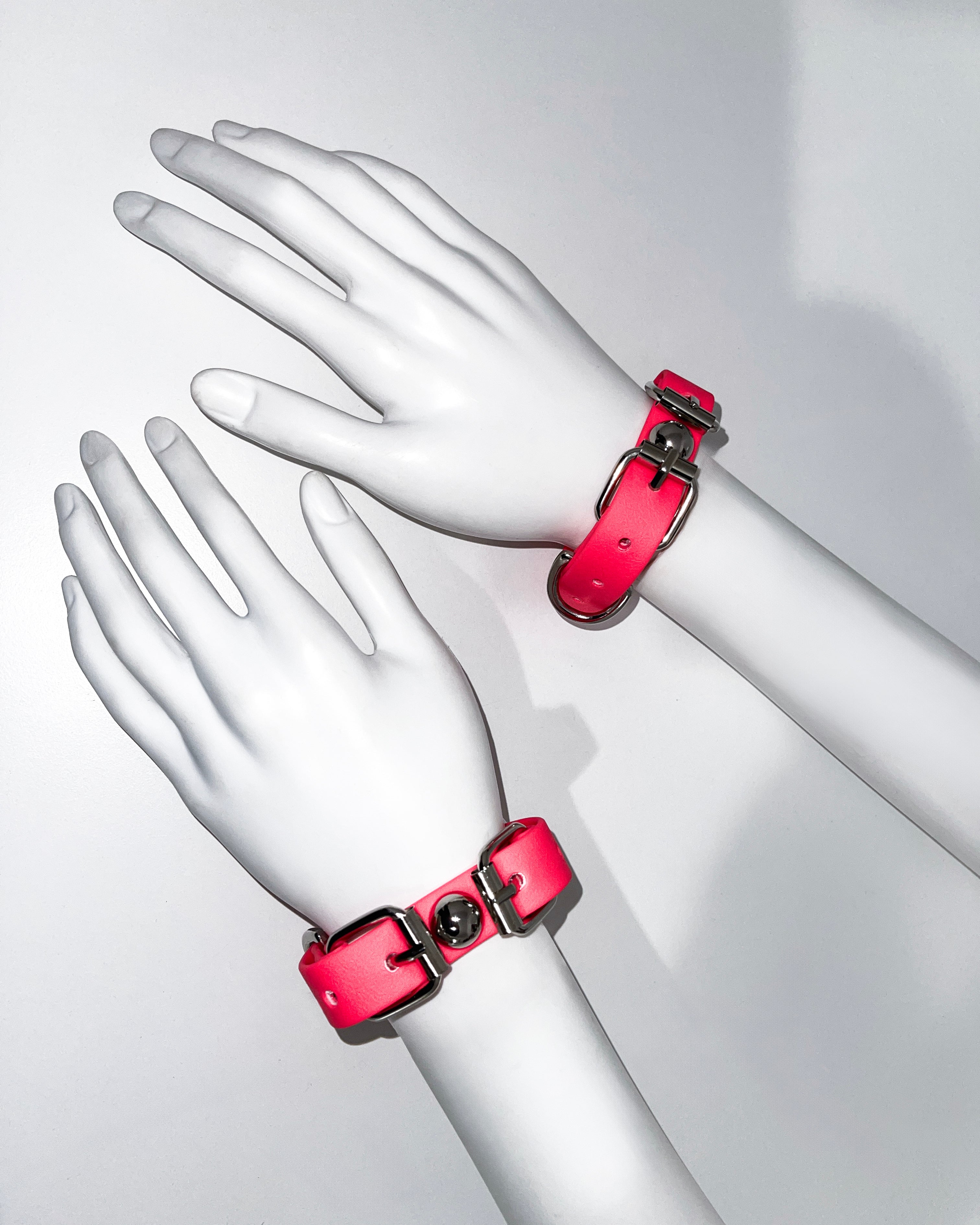 Jivomir Domoustchiev dom cuffs vegan rubberised must have fashion accessories kink designer luxury