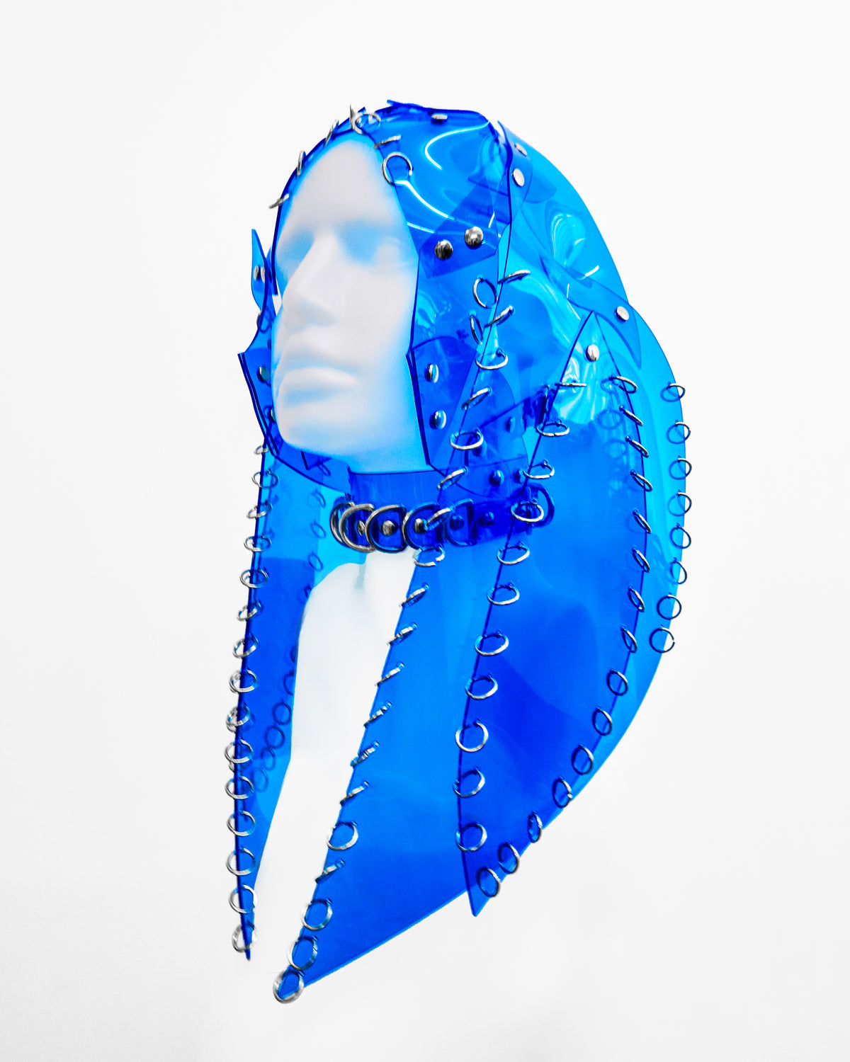 luxury Vegan vinyl spirit animal studded kink COS play anime headpiece mask carnival ATÉLIER JIVOMIR Halloween portrait clear
