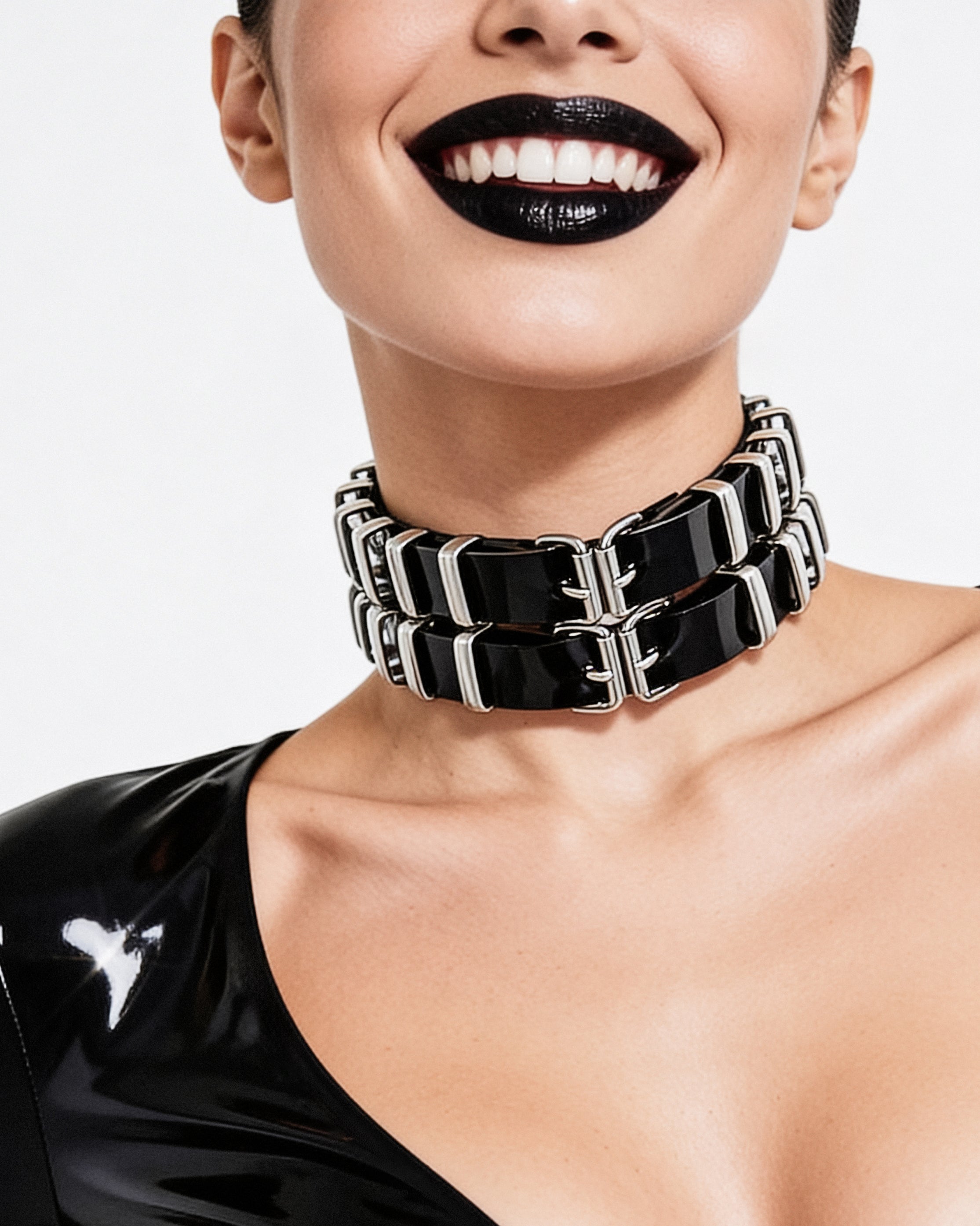 ATÉLIER JIVOMIR MINI RING COLLAR AND CUFFS LUXURY VEGAN FASHION ACCESSORIES COLLECTIBLE VINYL