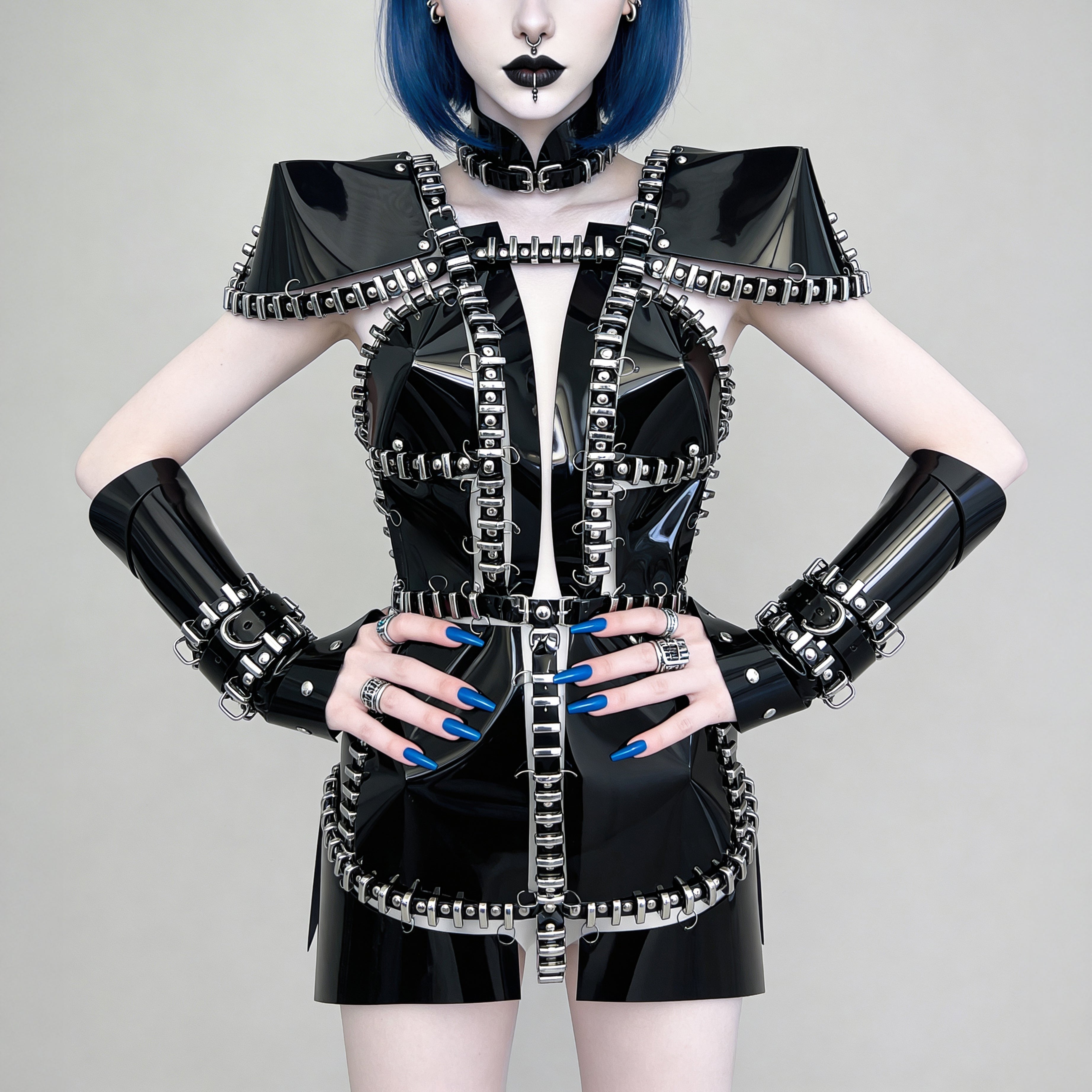 ATÉLIER JIVOMIR Queens OF NEW YORK dress mini ring LUXURY CRAFTED vegan fashion sculpture couture cosplay love design futuristic