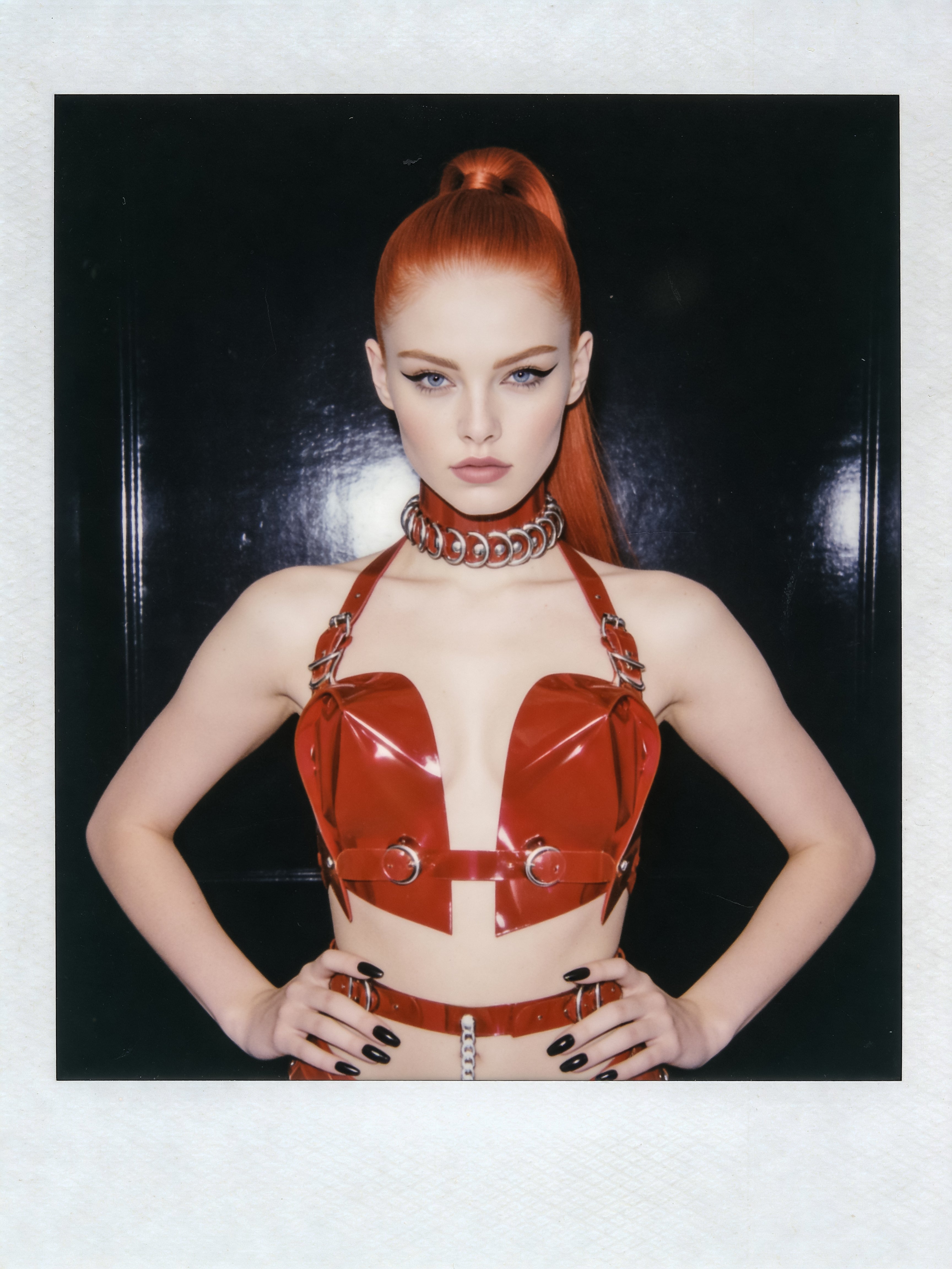 ATÉLIER JIVOMIR LUXURY VEGAN VINYL KINK FASHION CRAFTED TO ORDER RED