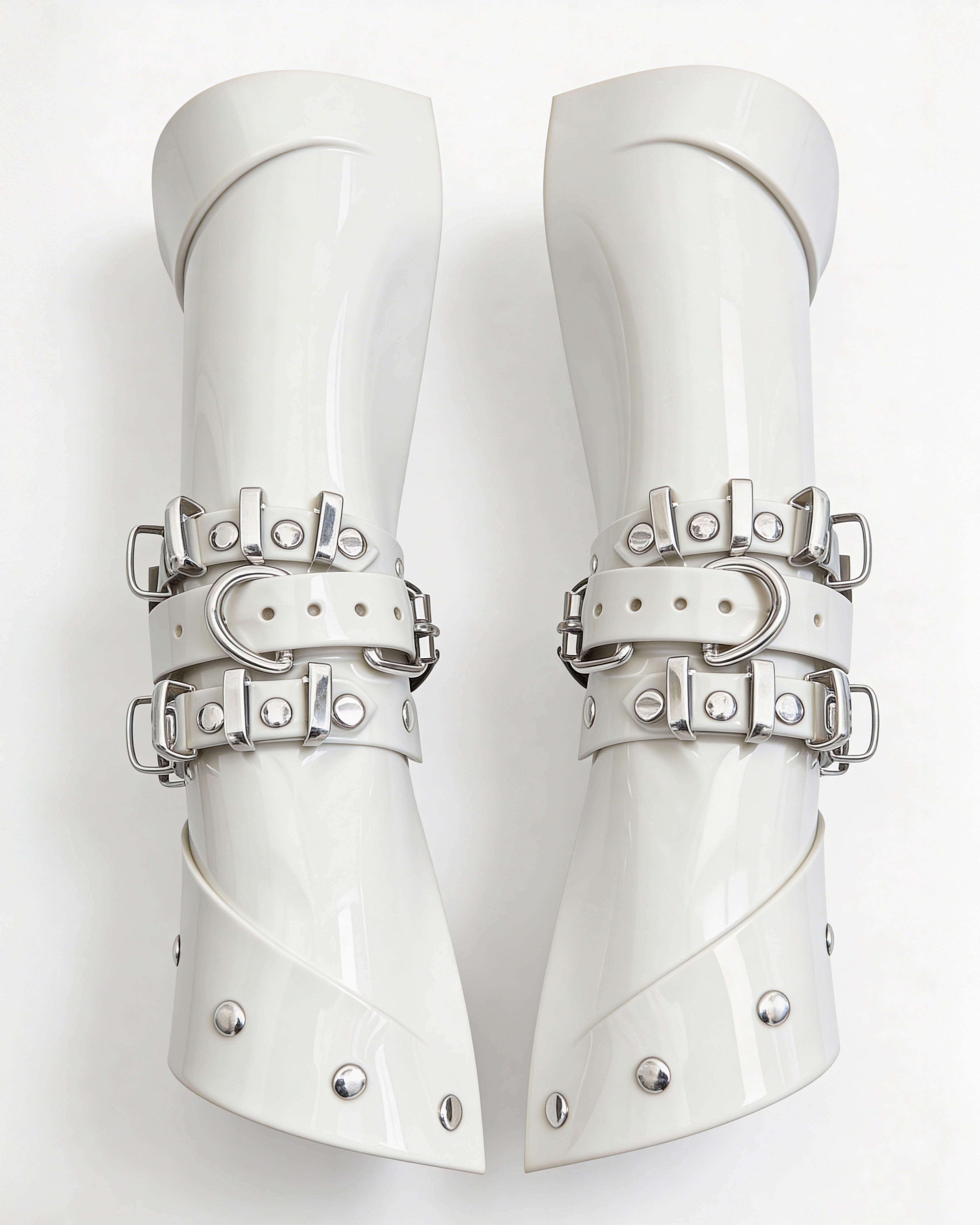 ATÉLIER JIVOMIR LUXURY VINYL PVC CUFFS GAUNTLETS MINI RINGS FASHION ACCESSORIES