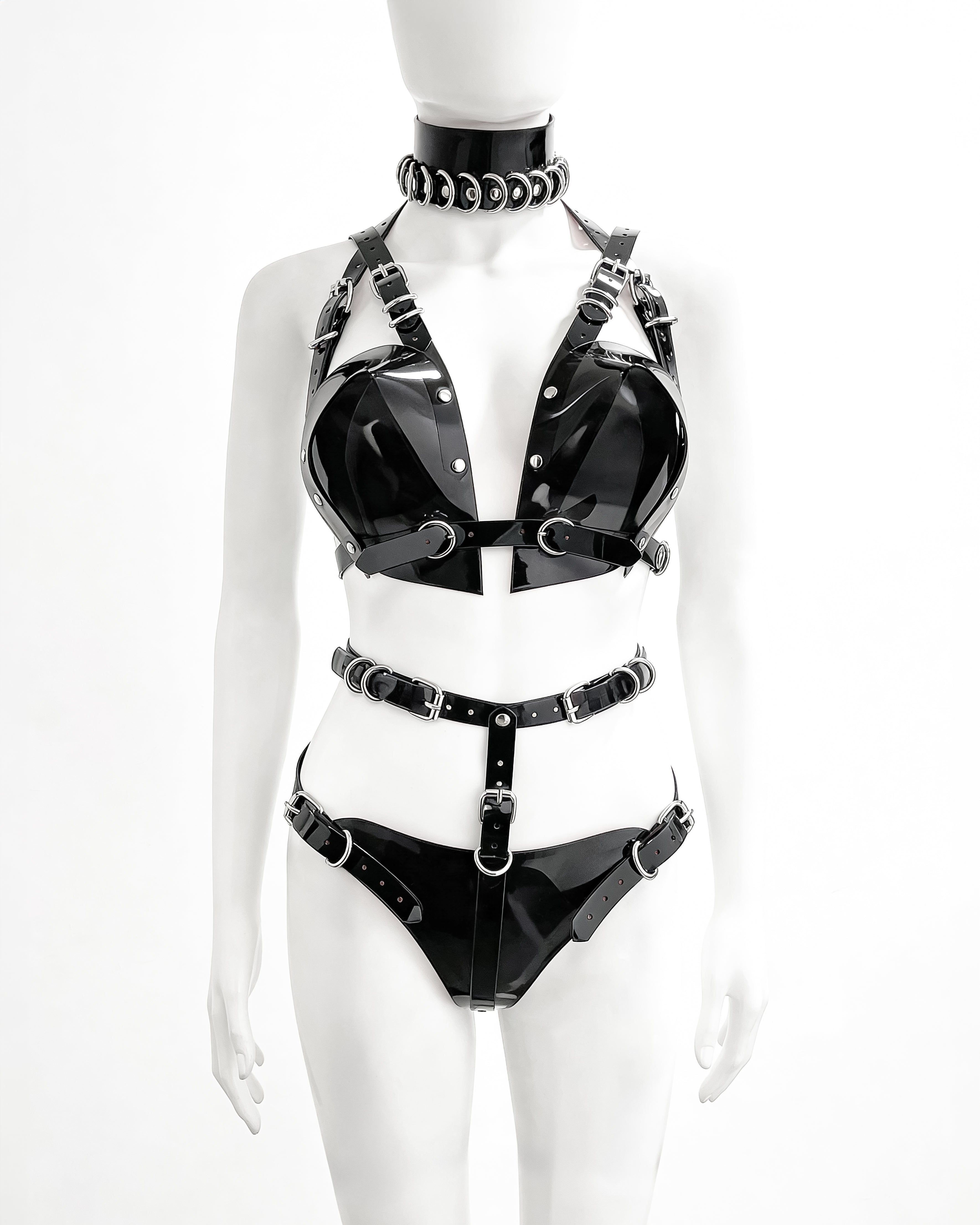 ATÉLIER JIVOMIR LUXURY VEGAN VINYL KINK FASHION CRAFTED TO ORDER BLACK