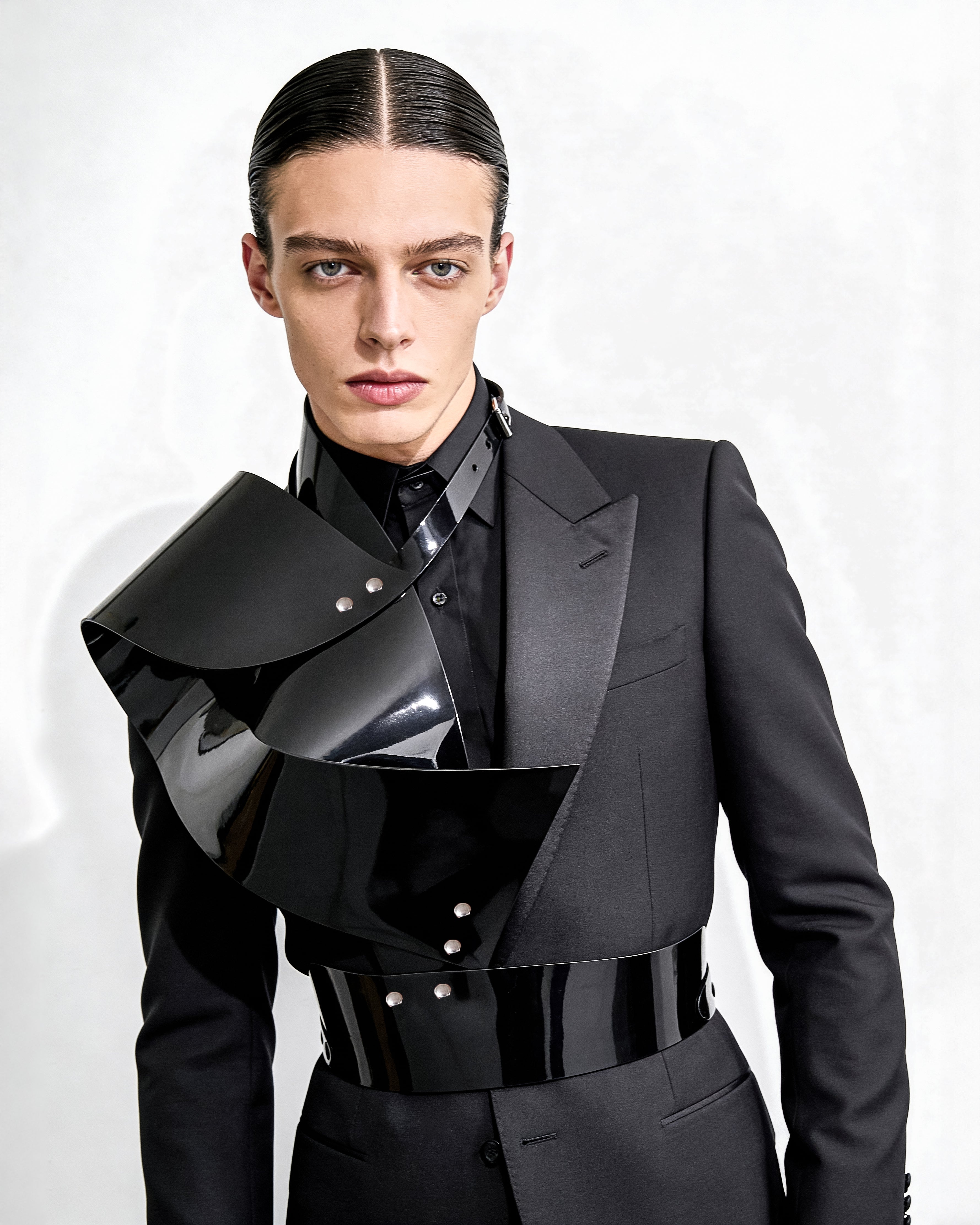 ATÉLIER JIVOMIR vegan half harness fashion accessory red mens women's belt luxury accessory vinyl future