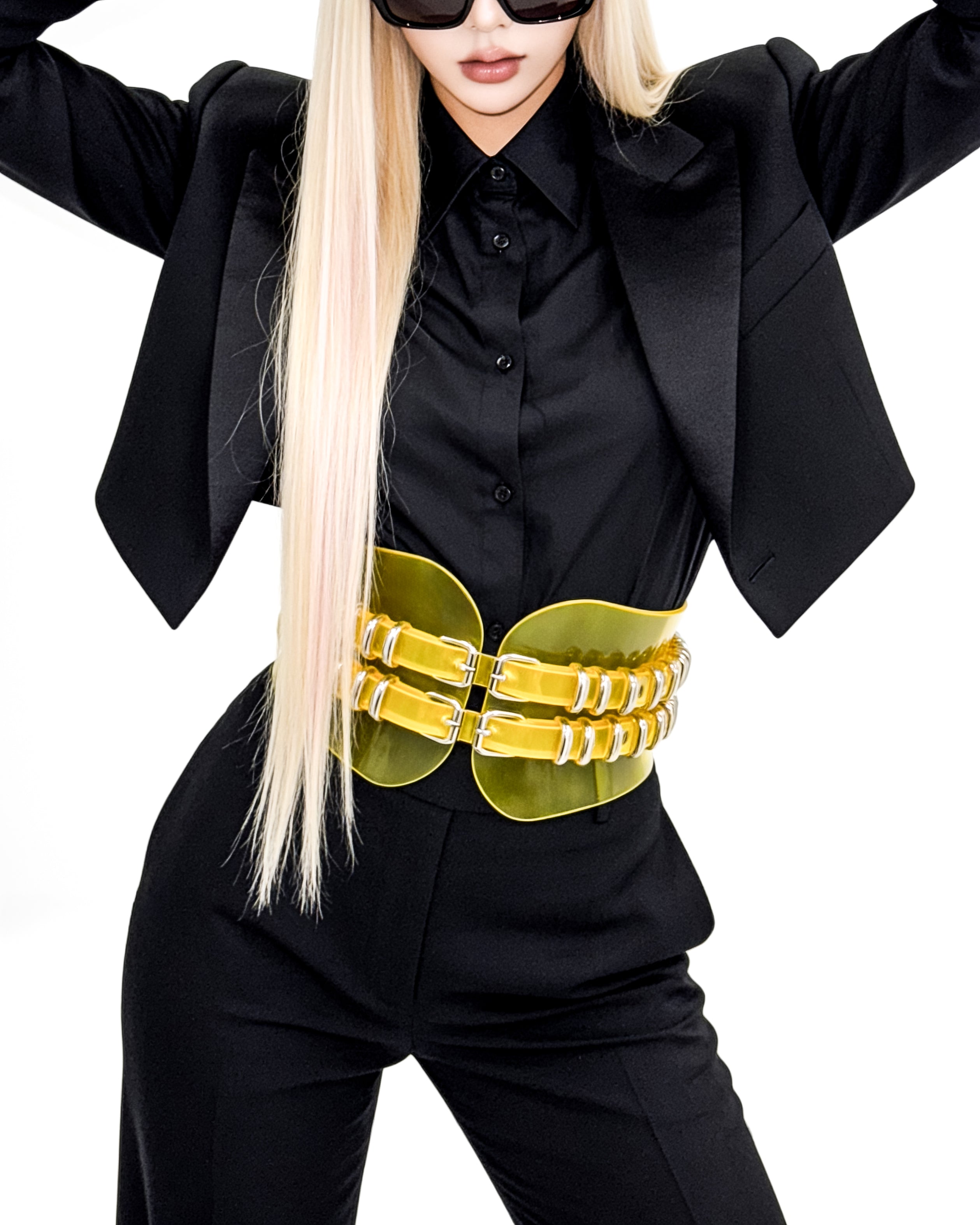 ATÉLIER JIVOMIR X JULIEN MCDONALD LONDON FASHION WEEK ACCESSORY COLLAB LUXURY VEGAN FASHION HAND CRAFTED TO ORDER ONLY ESSENTIAL COLLECTIBLE BELT