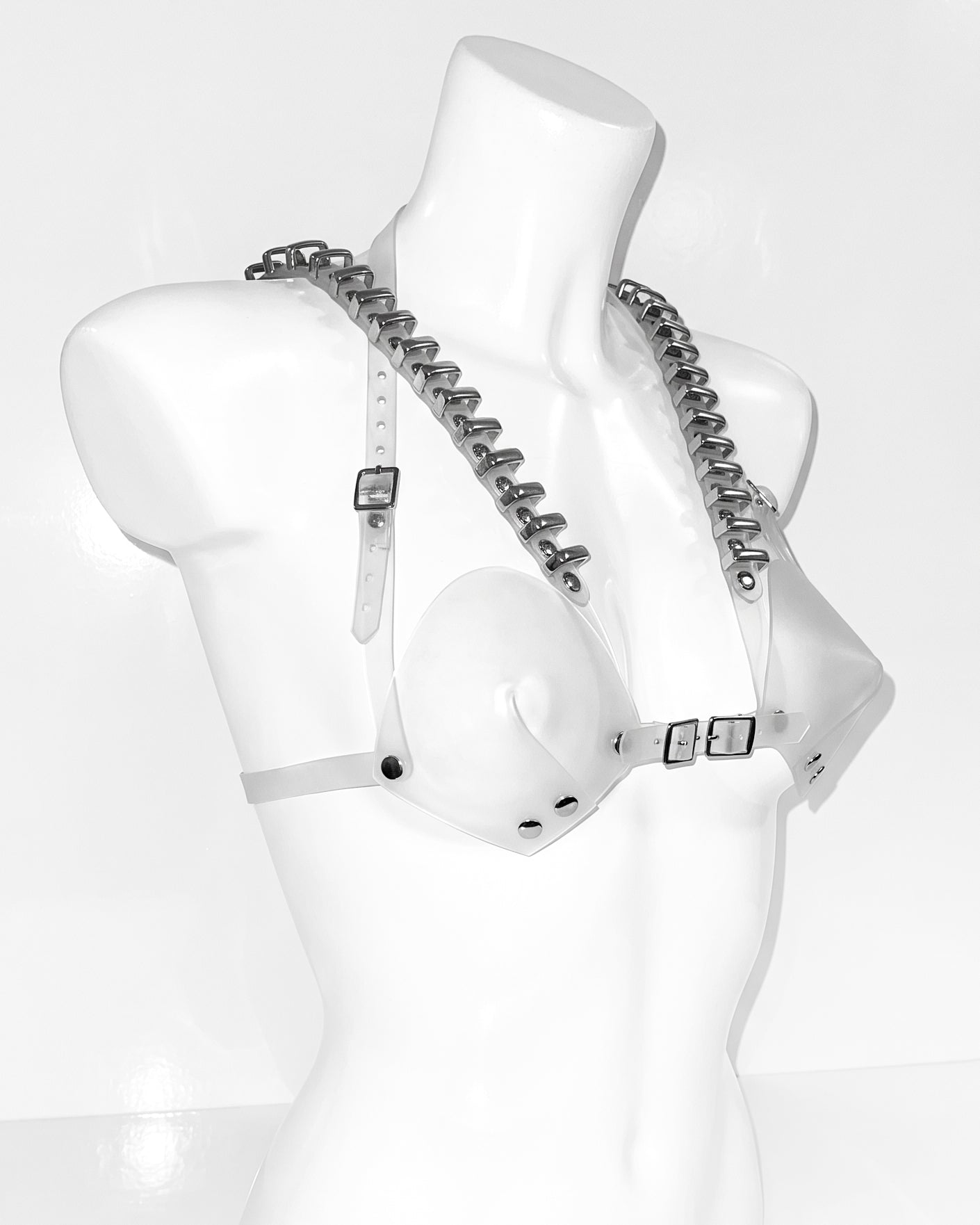 ATÉIER JIVOMIR LUXURY VEGAN MICRO BRA RING VINYL LINGERIE INTIMATES BRALET ESSENTIAL
