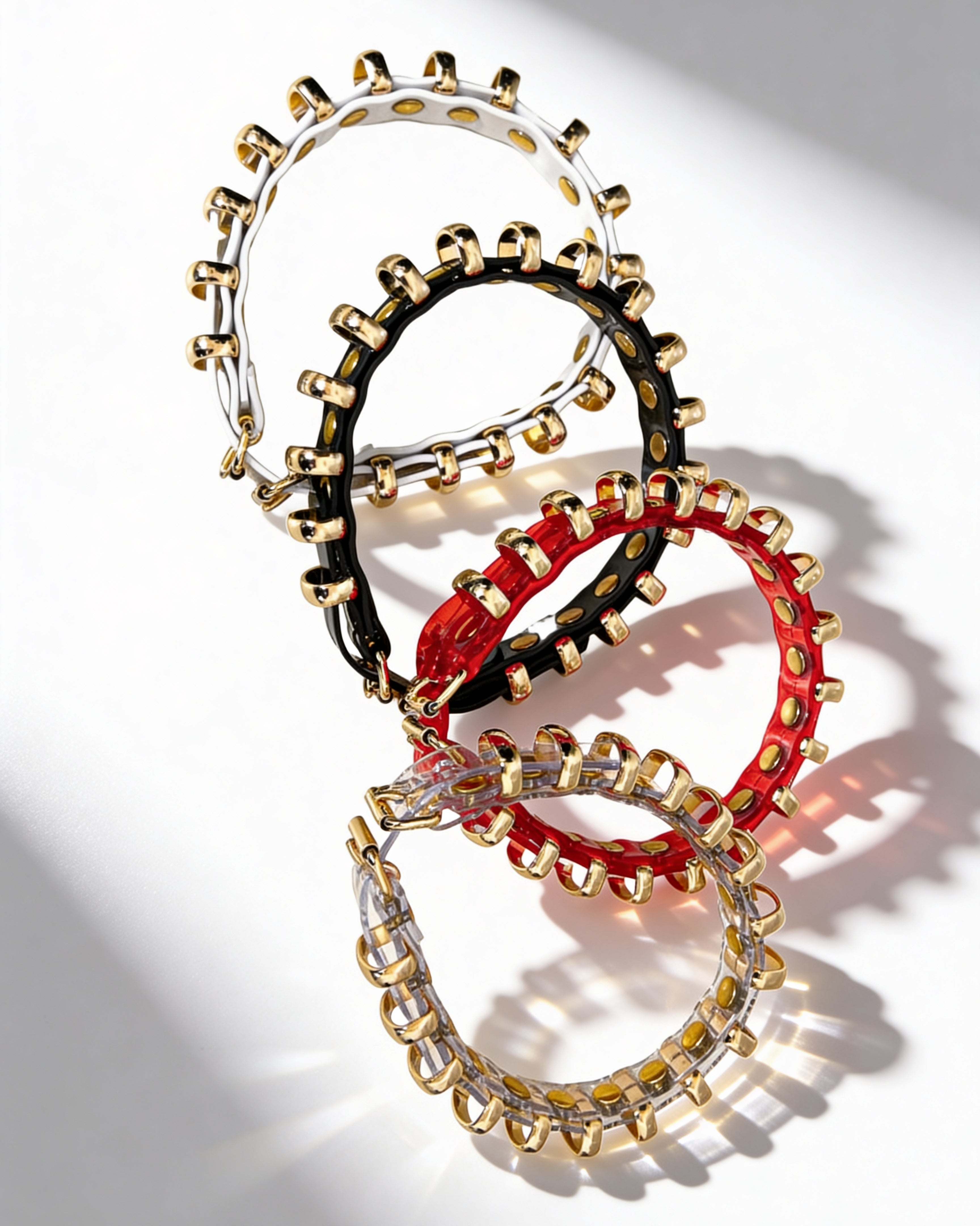 ATÉLIER JIVOMIR MINI RING LUXURY VEGAN COLLAR MULTI COLOUR GOLD