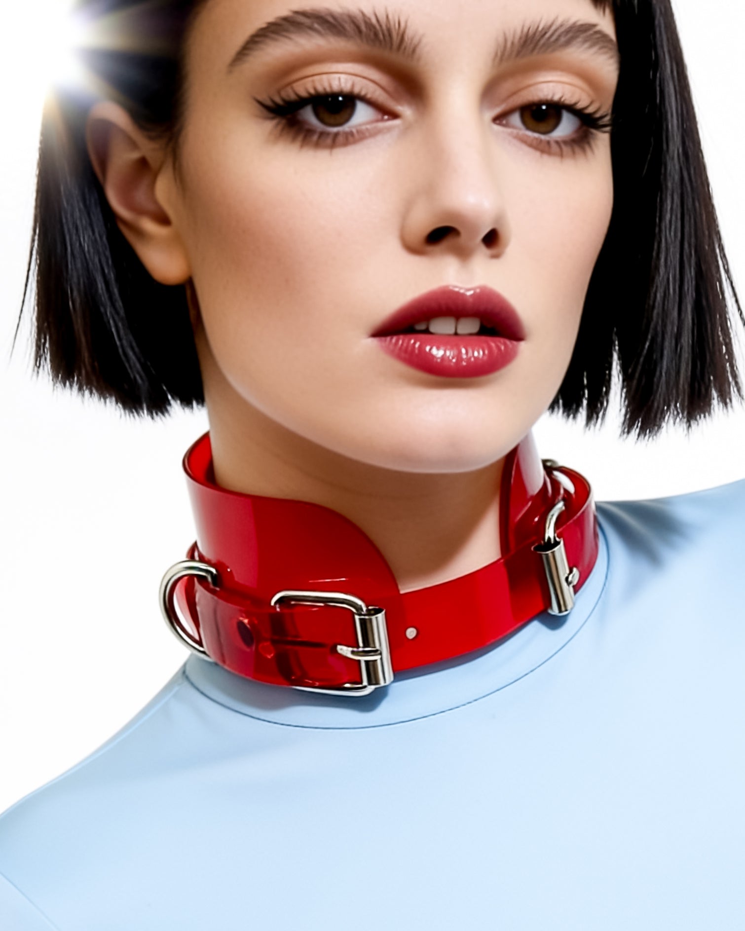 ATÉLIER JIVOMIR VEGAN VYNIL LUXURY CHOKER DOG COLLAR GENDERLESS FASHION ACCESSORIE