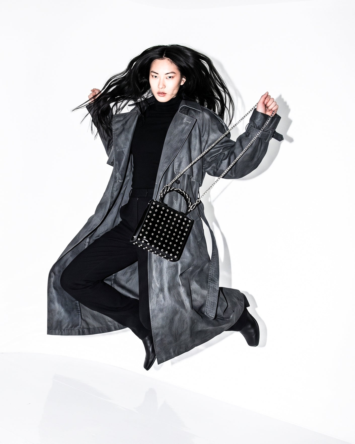 The Secret LUXURY VEGAN Purse HAND Bag ATÉLIER JIVOMIR must have small purse vegan vinyl handbag black styled jumping