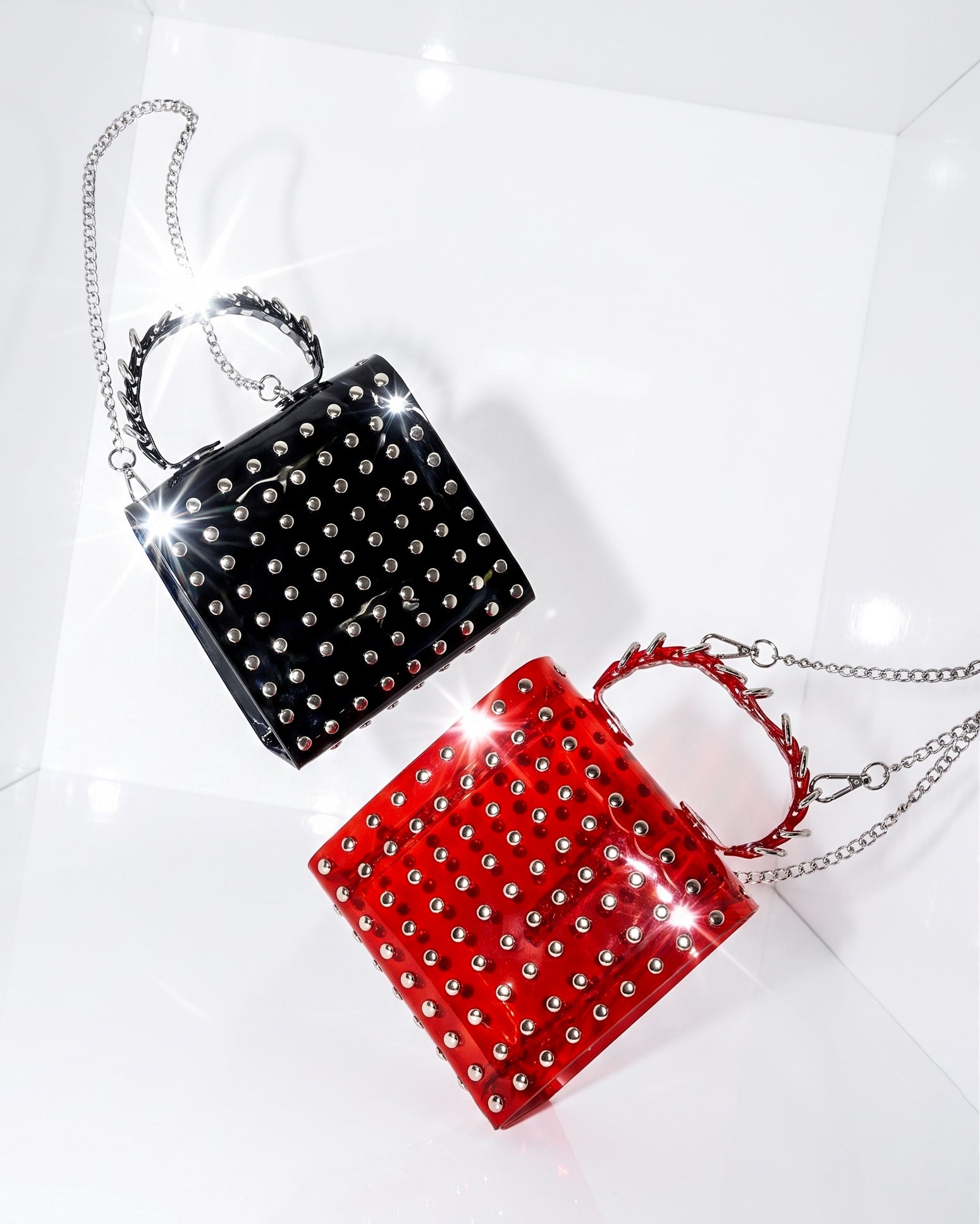 The Secret LUXURY VEGAN Purse HAND Bag ATÉLIER JIVOMIR must have small purse vegan vinyl handbag red and black