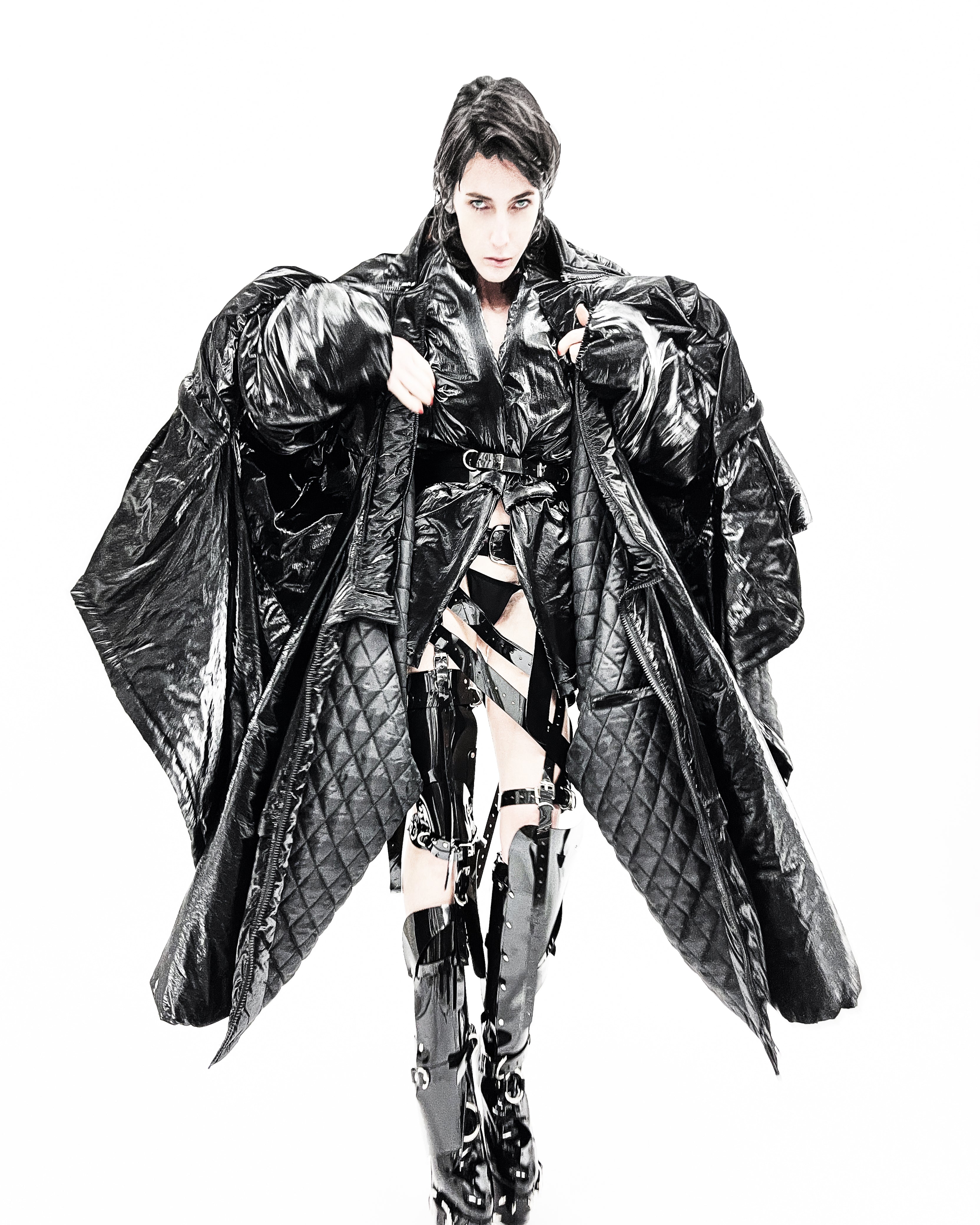 Shapeshifter PUF ATÉLIER JIVOMIR layered sculpture Puffa coat repurposed reimagineeverything future fashion AVANT GARDE luxury