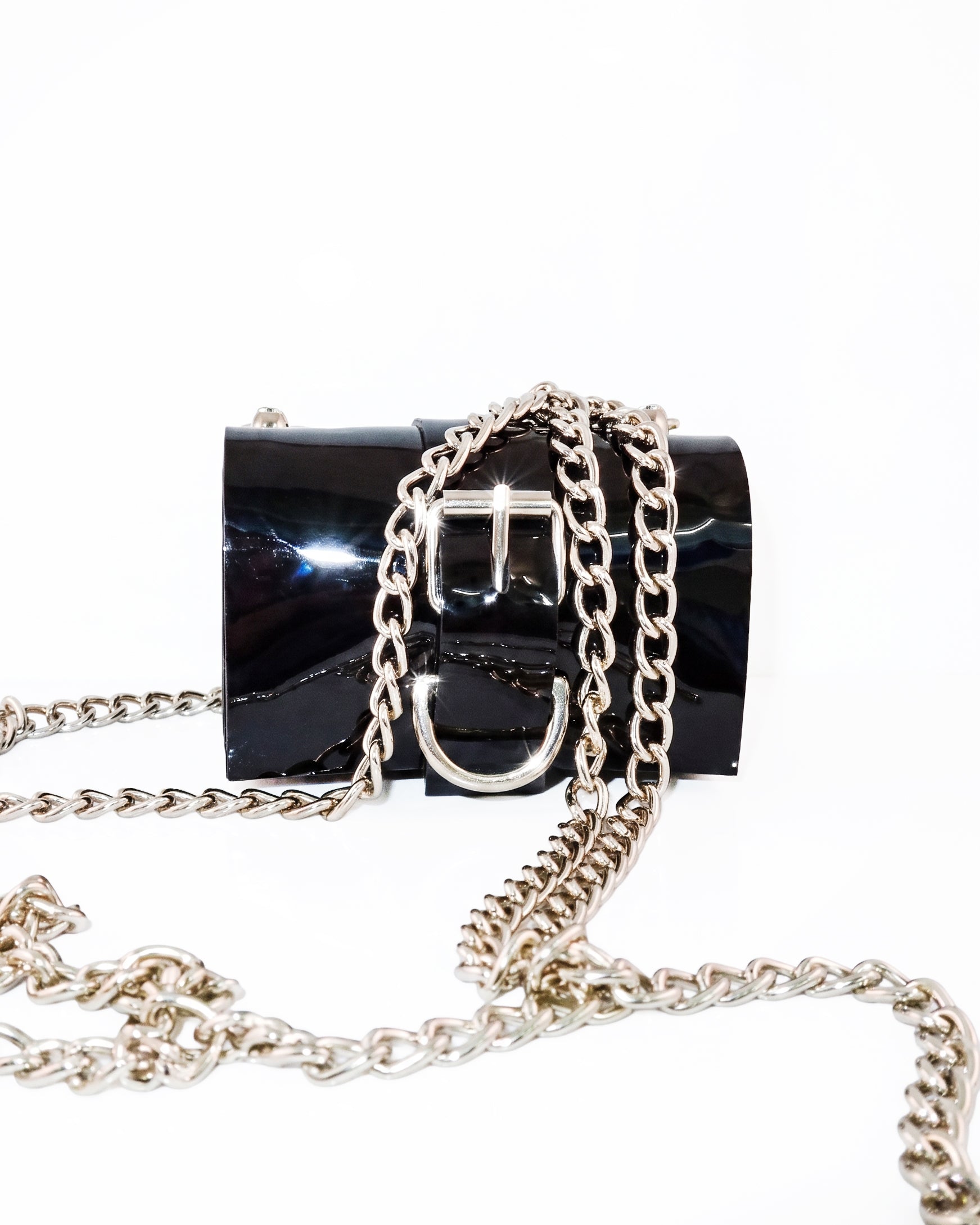 The Secret LUXURY VEGAN Purse HAND Bag ATÉLIER JIVOMIR must have small purse vegan vinyl handbag BLACK