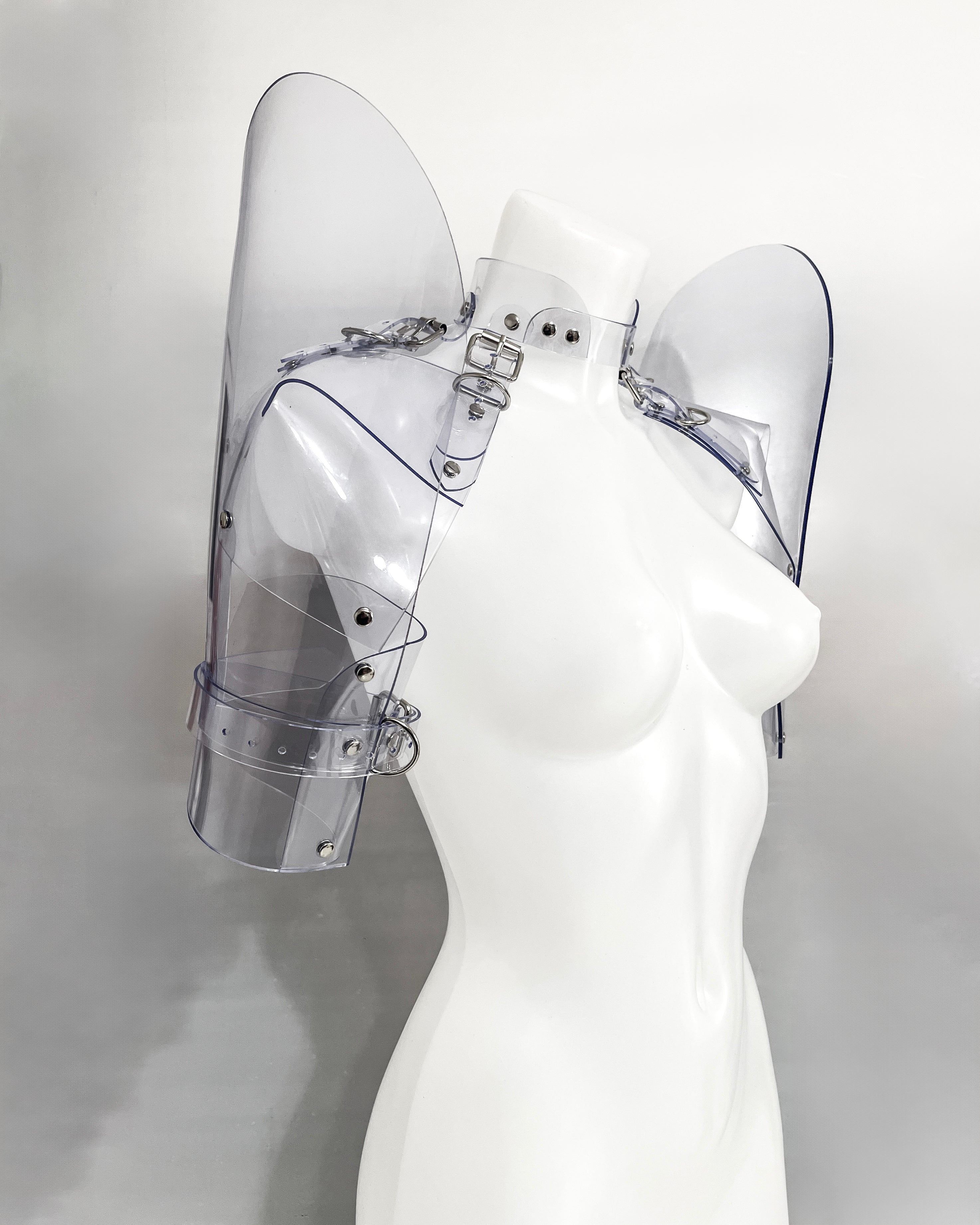 Atélier JIVOMIR vegan vinyl sculpture wearable robo arms perfect fashion accessories hand crafted worldwide shipping