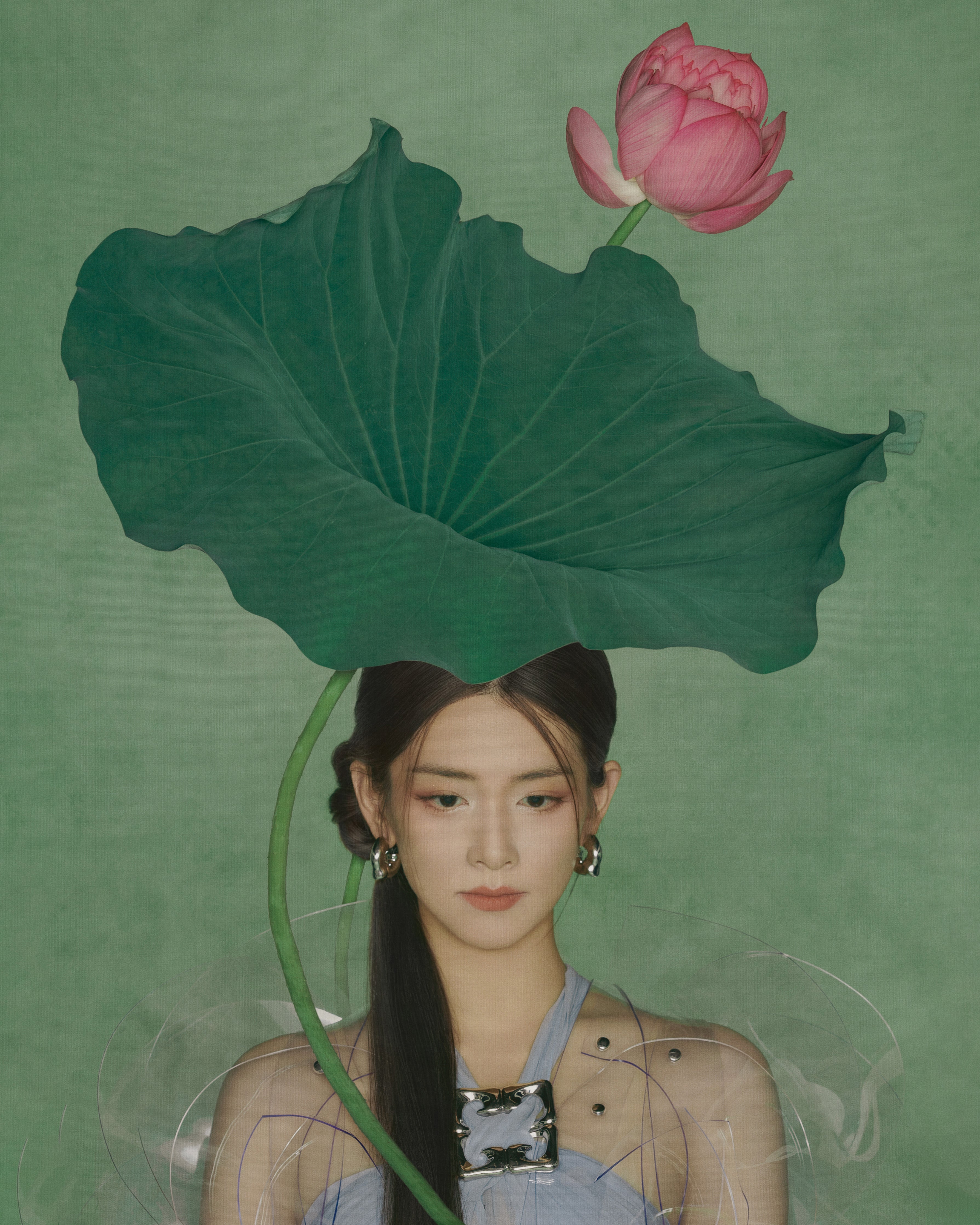 LOVE Chen Hao Yu wearing custom Jivomir Domoustchiev Harpers Bazzar China. Chen Hao Yu 陳昊宇 is one of the new generation Chinese Actress and Singer gracing the cover of Harpers in my Clear Galaxy Sculpture Coat Dress. These stunning images are photographed by the legendary Sun Jun with styling by Fred Su.