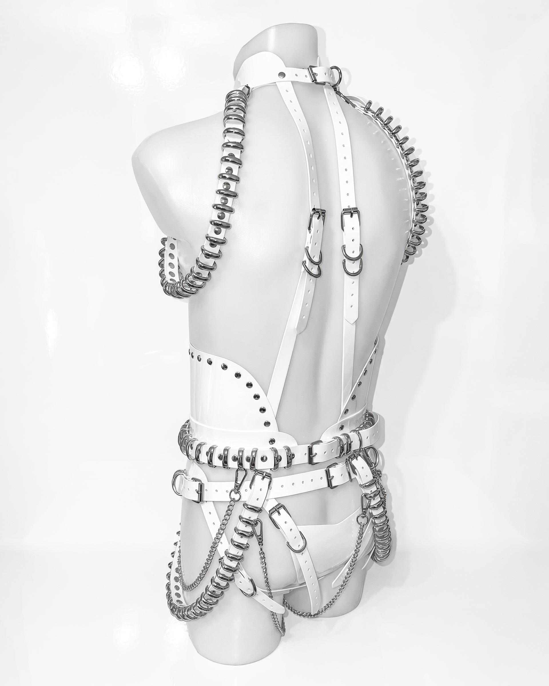 GLADY GAGA RAIN ON ME MULTI RING CHAIN DRESS BY ATÉLIER JIVOMIR CHROMATICA
