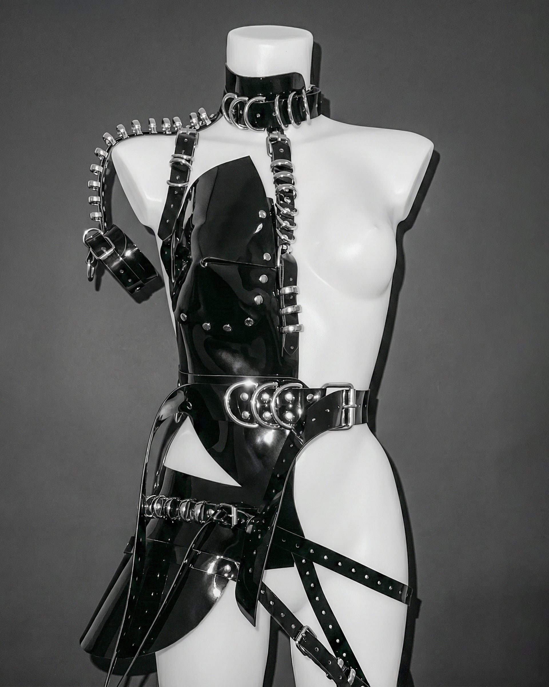 HALF BODY ARMOUR BY ATÉLIER JIVOMIR luxury vegan fashion and accessories hand crafted collectible kink
