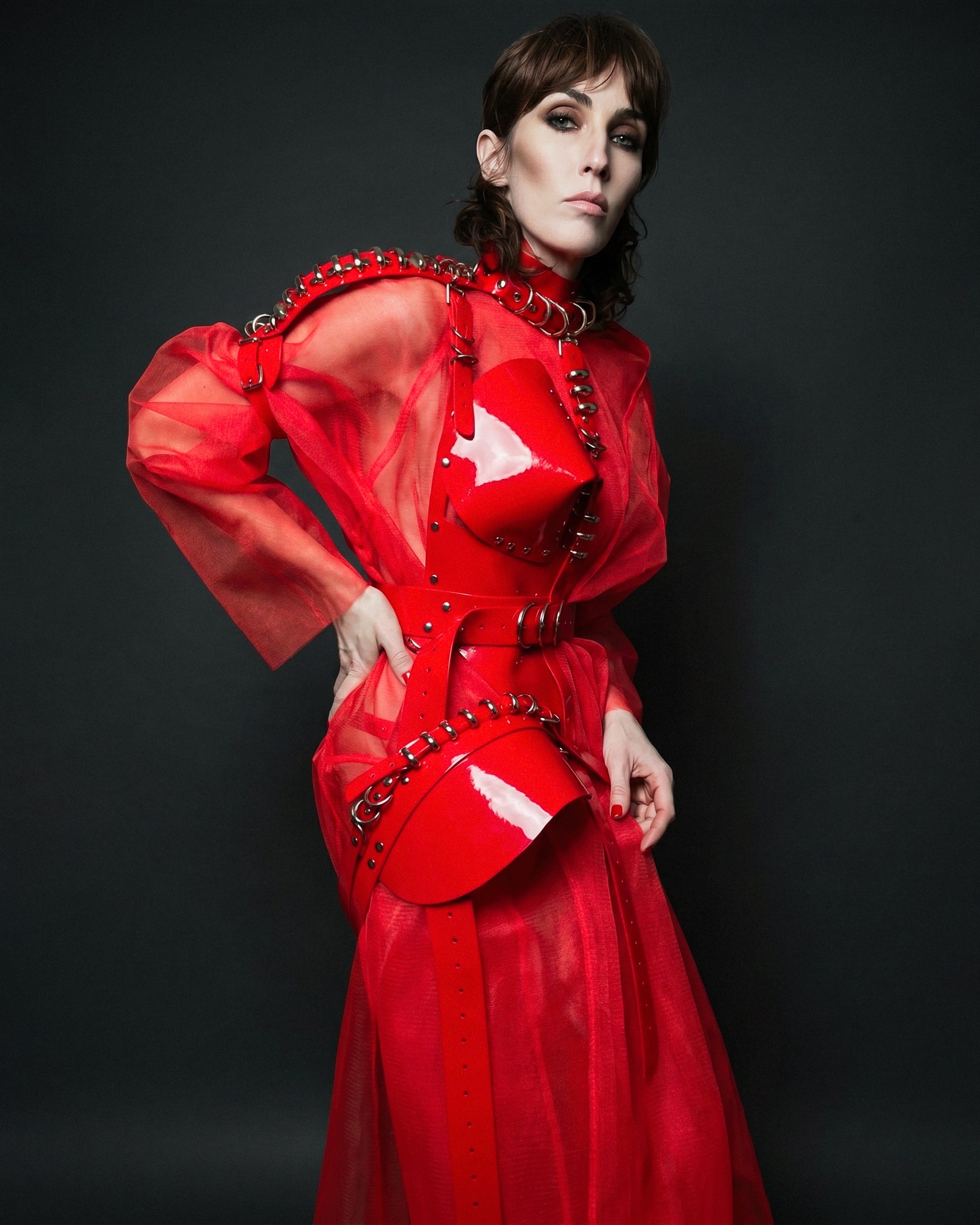 HALF BODY ARMOUR BY ATÉLIER JIVOMIR luxury vegan fashion and accessories hand crafted collectible kink