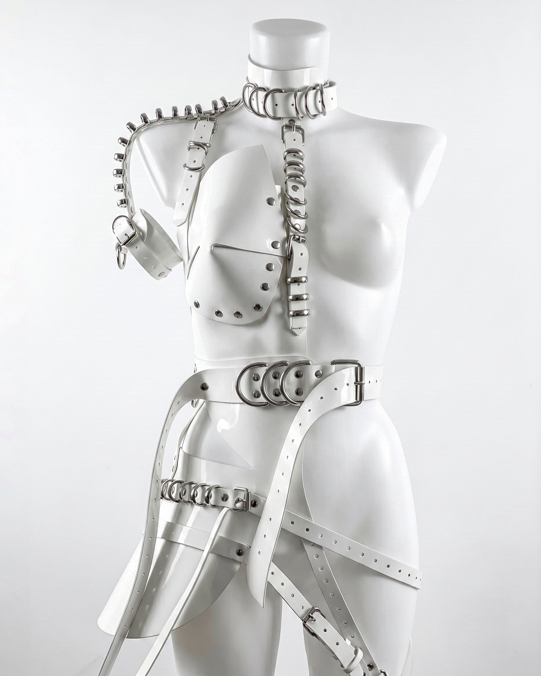 HALF BODY ARMOUR BY ATÉLIER JIVOMIR luxury vegan fashion and accessories hand crafted collectible kink