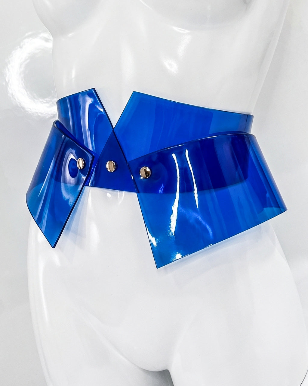 HIPSTER ANGULAR BELT ATÉLIER JIVOMIR VEGAN VINYL LUXURY FASHION ACCESSORIES LATEX CRAFTED