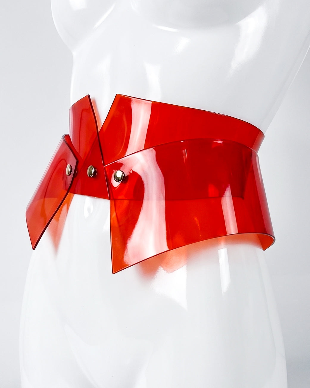 HIPSTER ANGULAR BELT ATÉLIER JIVOMIR VEGAN VINYL LUXURY FASHION ACCESSORIES LATEX CRAFTED