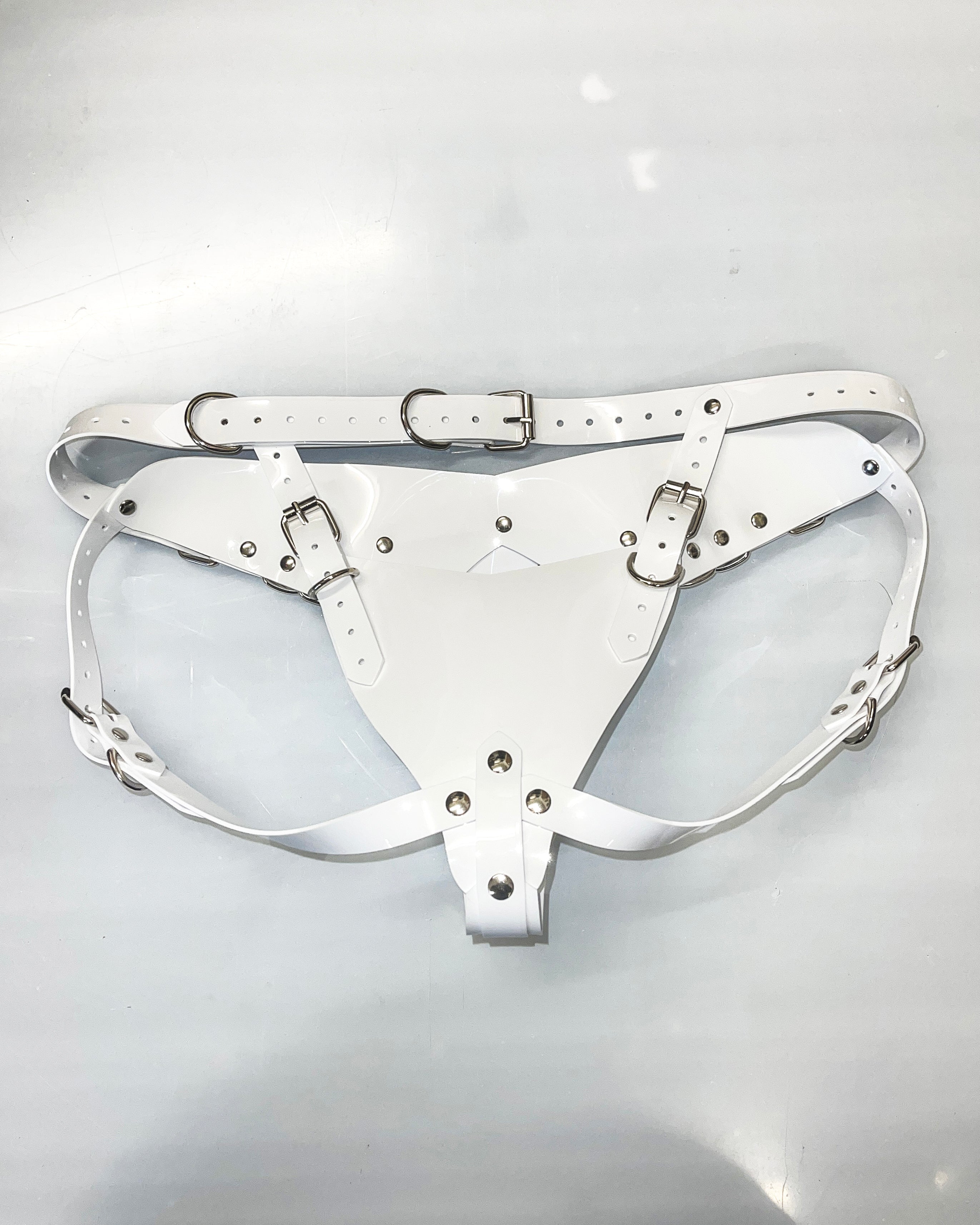 Mens vegan vinyl rave gladiator clubbing set by Jivomir Domoustchiev cosplay superhero future fashion hand crafted