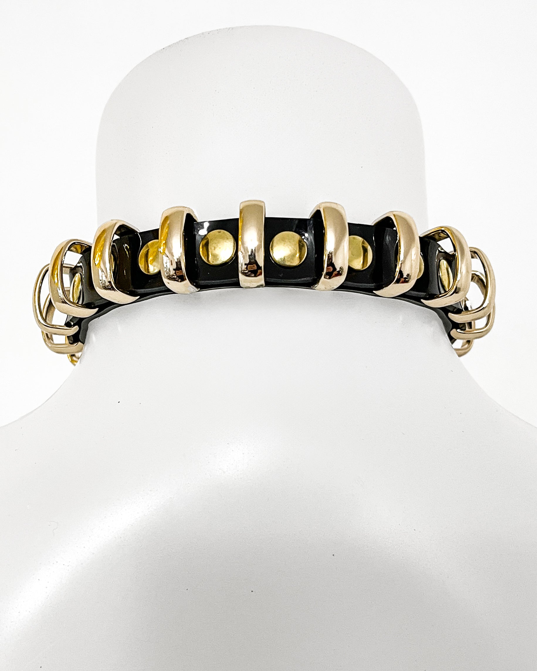 vegan vinyl fashion accessories luxury hand crafted to order London Jivomir Domoustchiev COLLAR CHOCKER