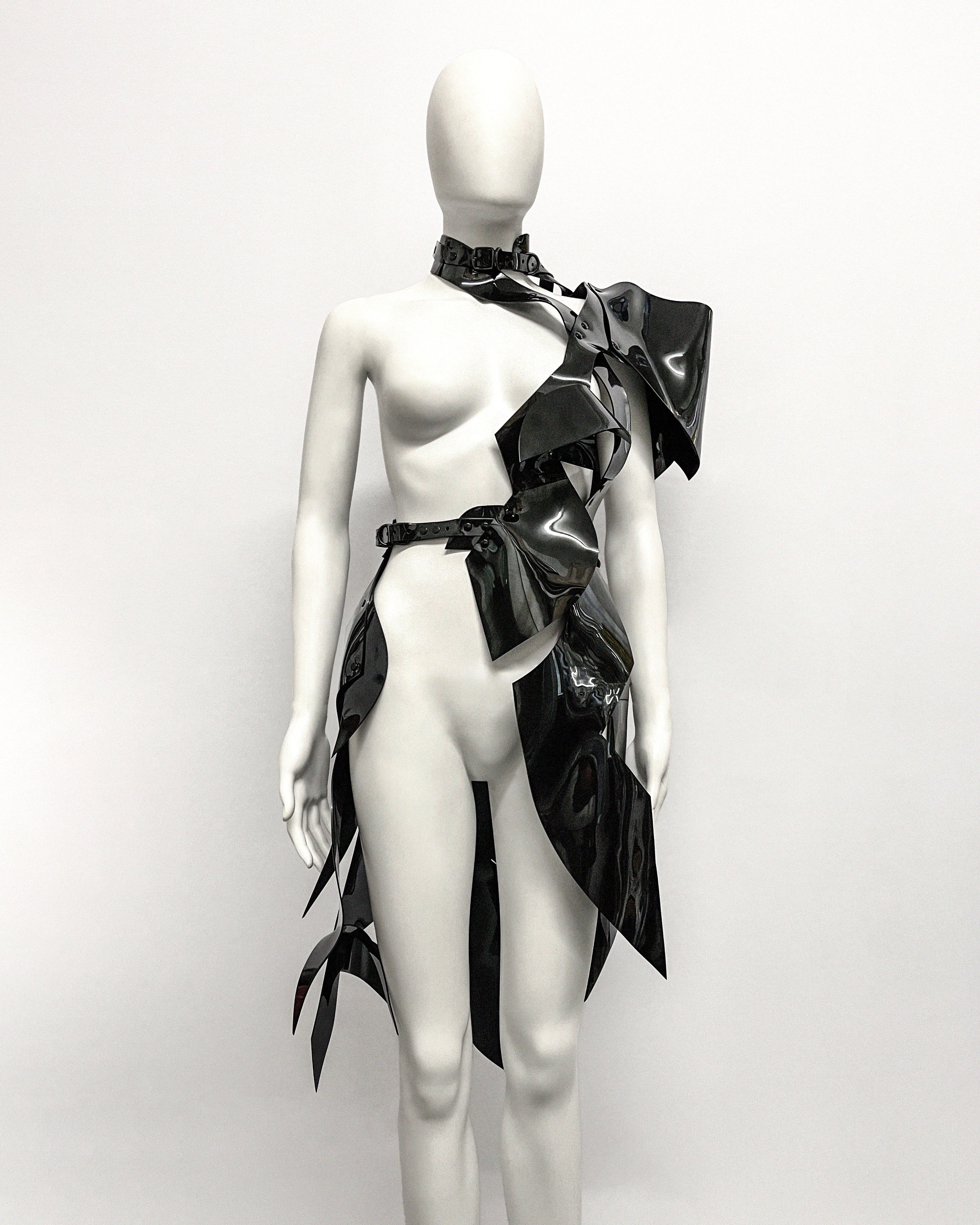 Jivomir Domoustchiev sculpture half dress superhero cosplay luxury future design love modernity vegan couture