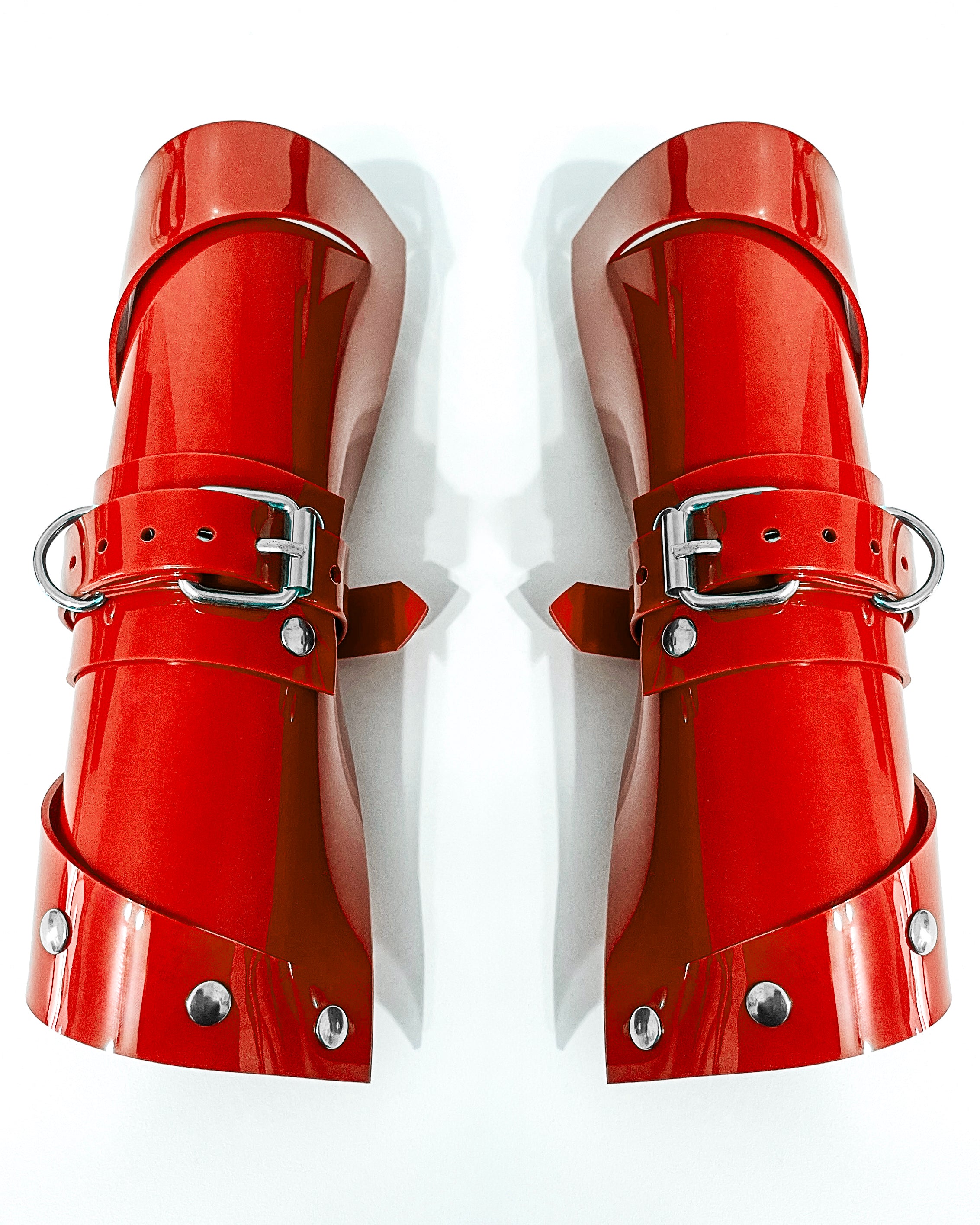 ATÉLIER JIVOMIR luxury vegan vinyl cuffs gauntles fashion accessorie