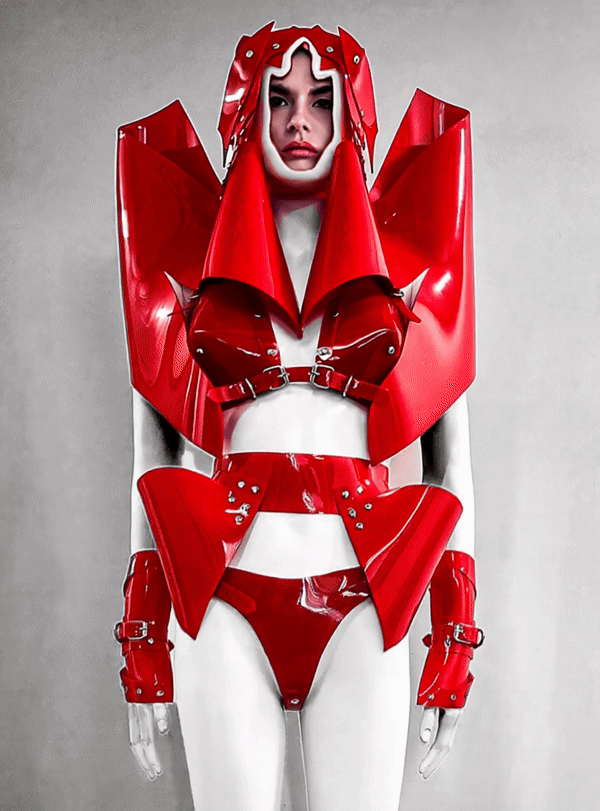 VEGAN FASHION KINK DESIGN HAND CRAFTED FUTURE COSPLAY COUTURE LOVE JIVOMIR DOMOUSTCHIEV LADY GAGA NICKI MINAJ JLO