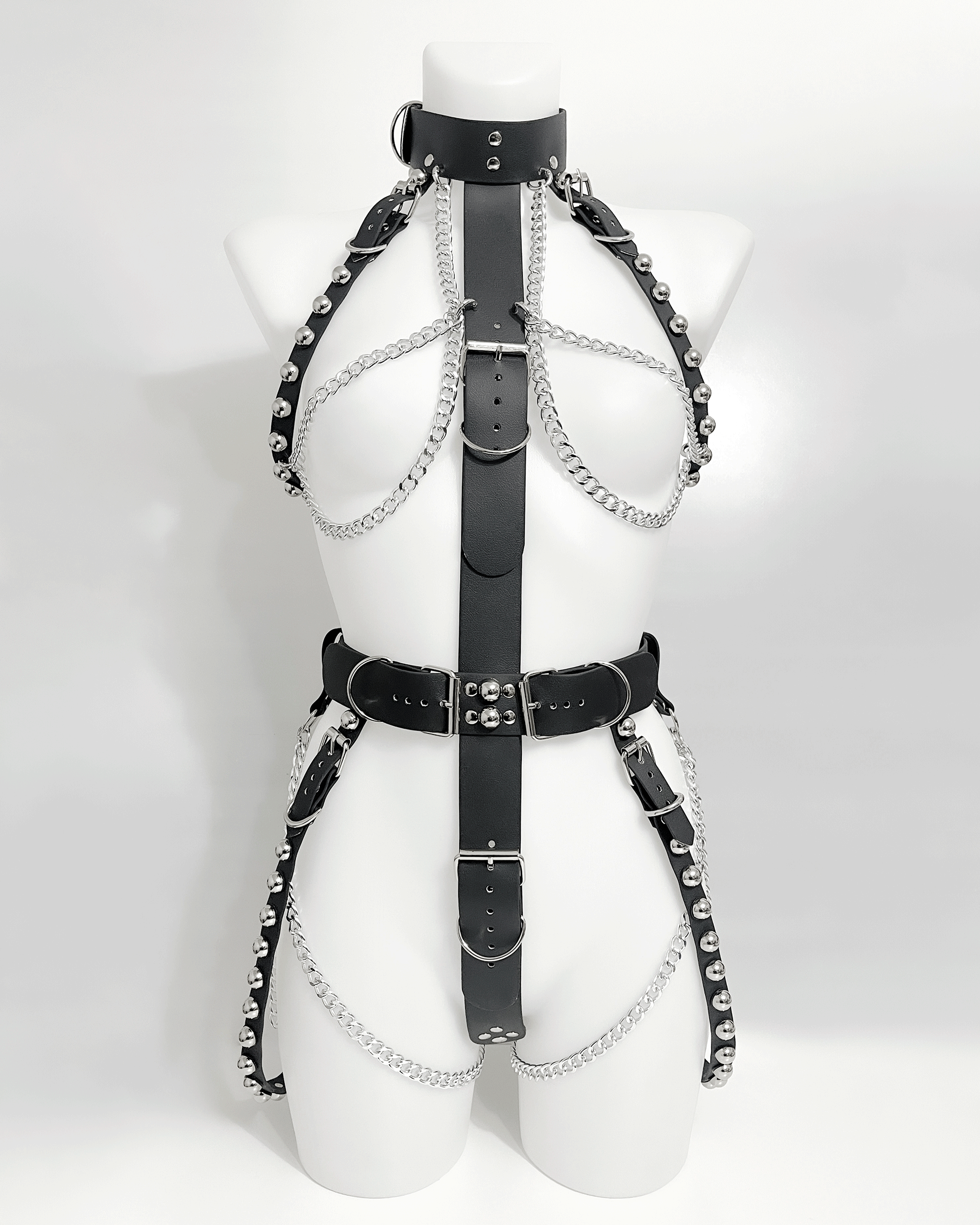 ATÉLIER JIVOMIR luxury bio strap harness black chain chain