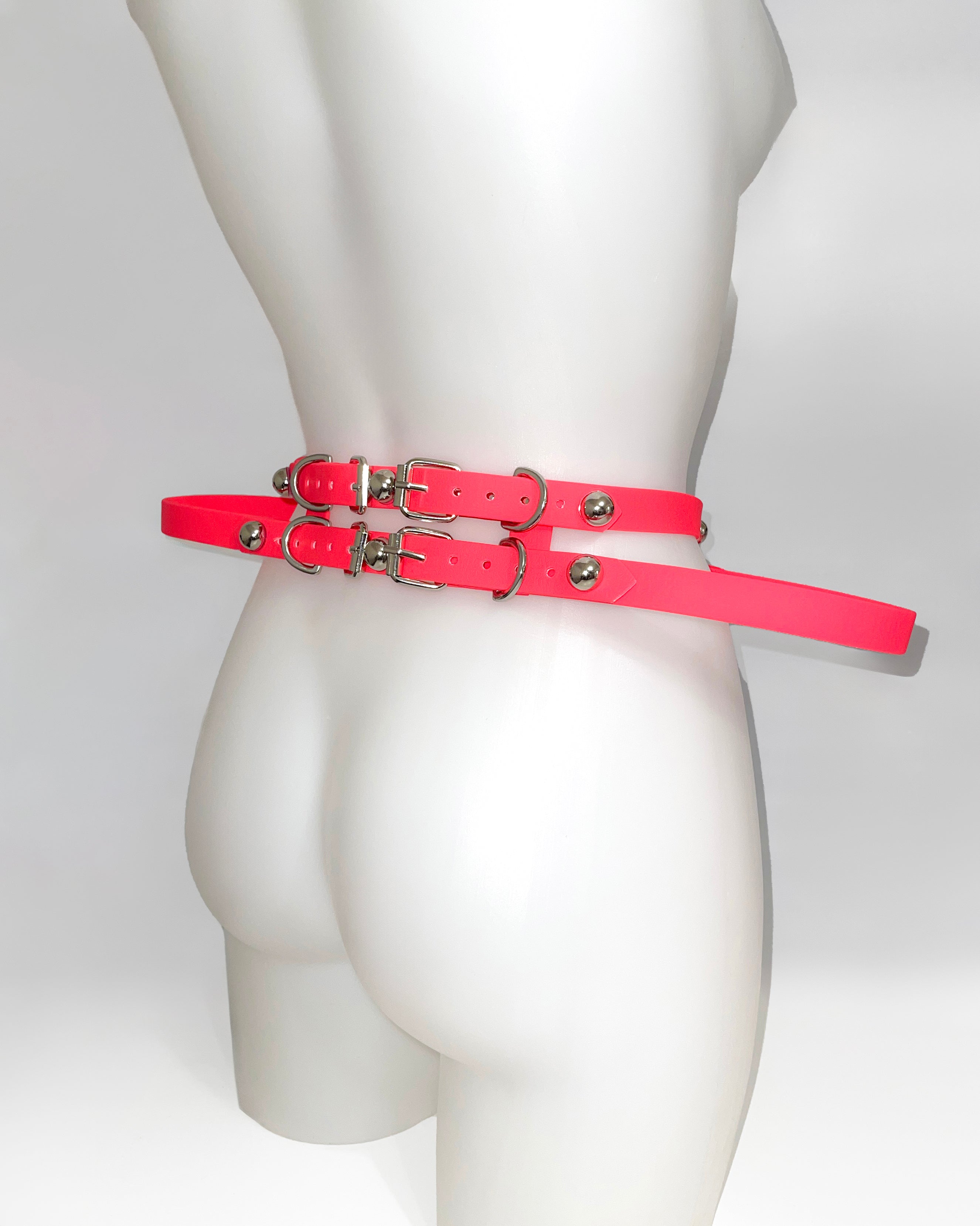 Jivomir Domoustchiev pure straps kink onesie styling fashion accessories must have future love designer lux rubberised latex vegan crafted belt