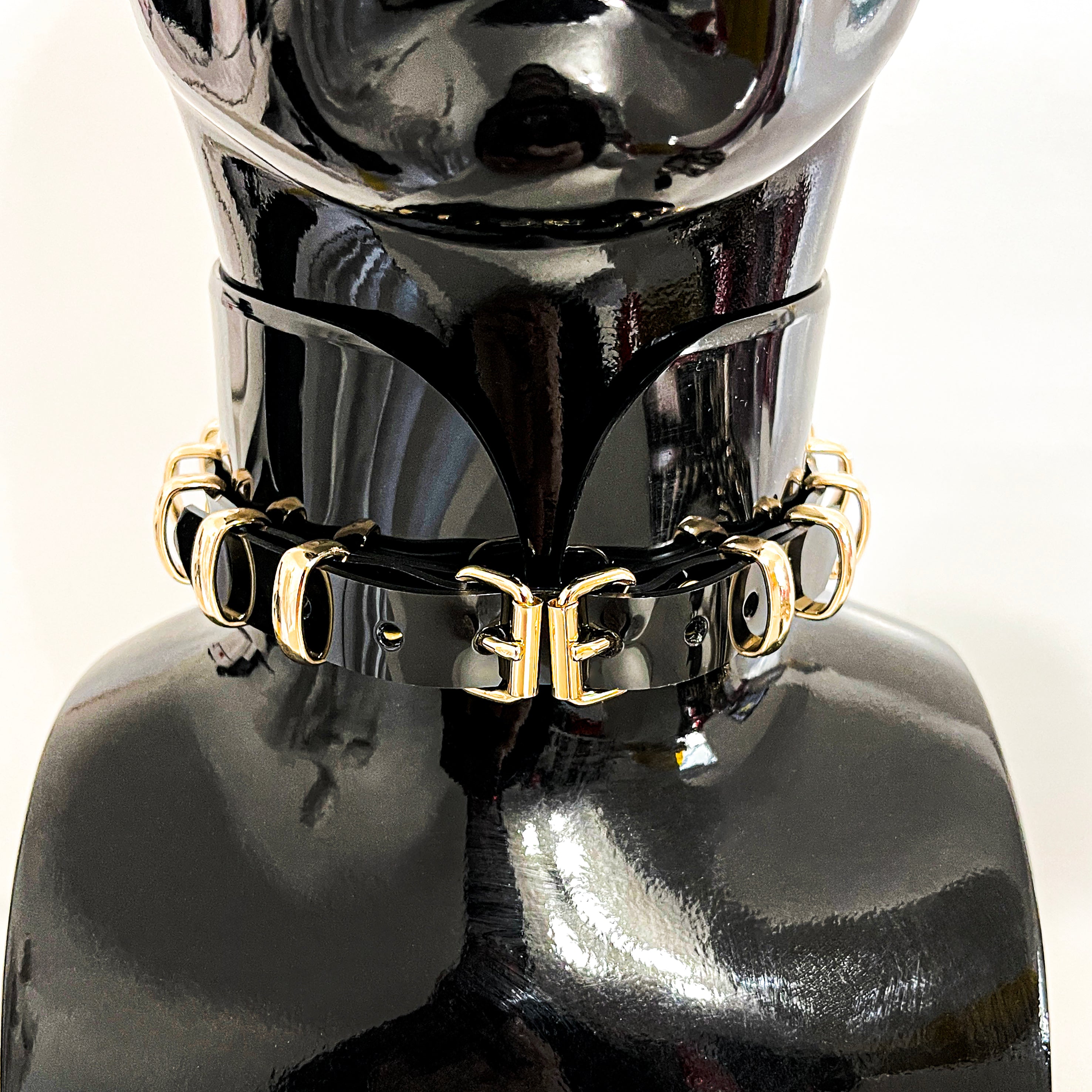 ATÉLIER JIVOMIR VINYL RING COLLAR CHOKER luxury vegan fashion accessories