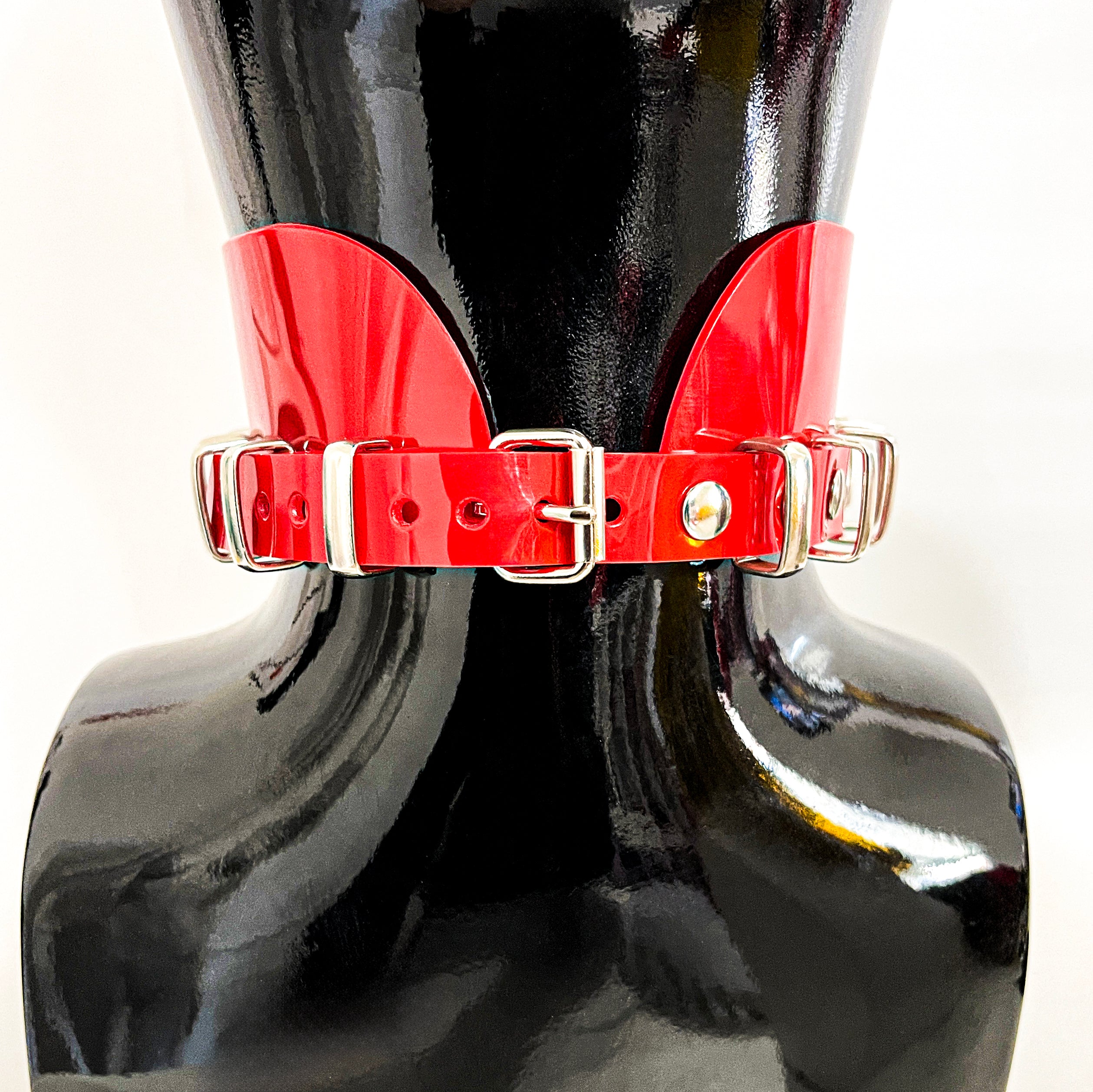 ATÉLIER JIVOMIR VINYL RING COLLAR CHOKER luxury vegan fashion accessories