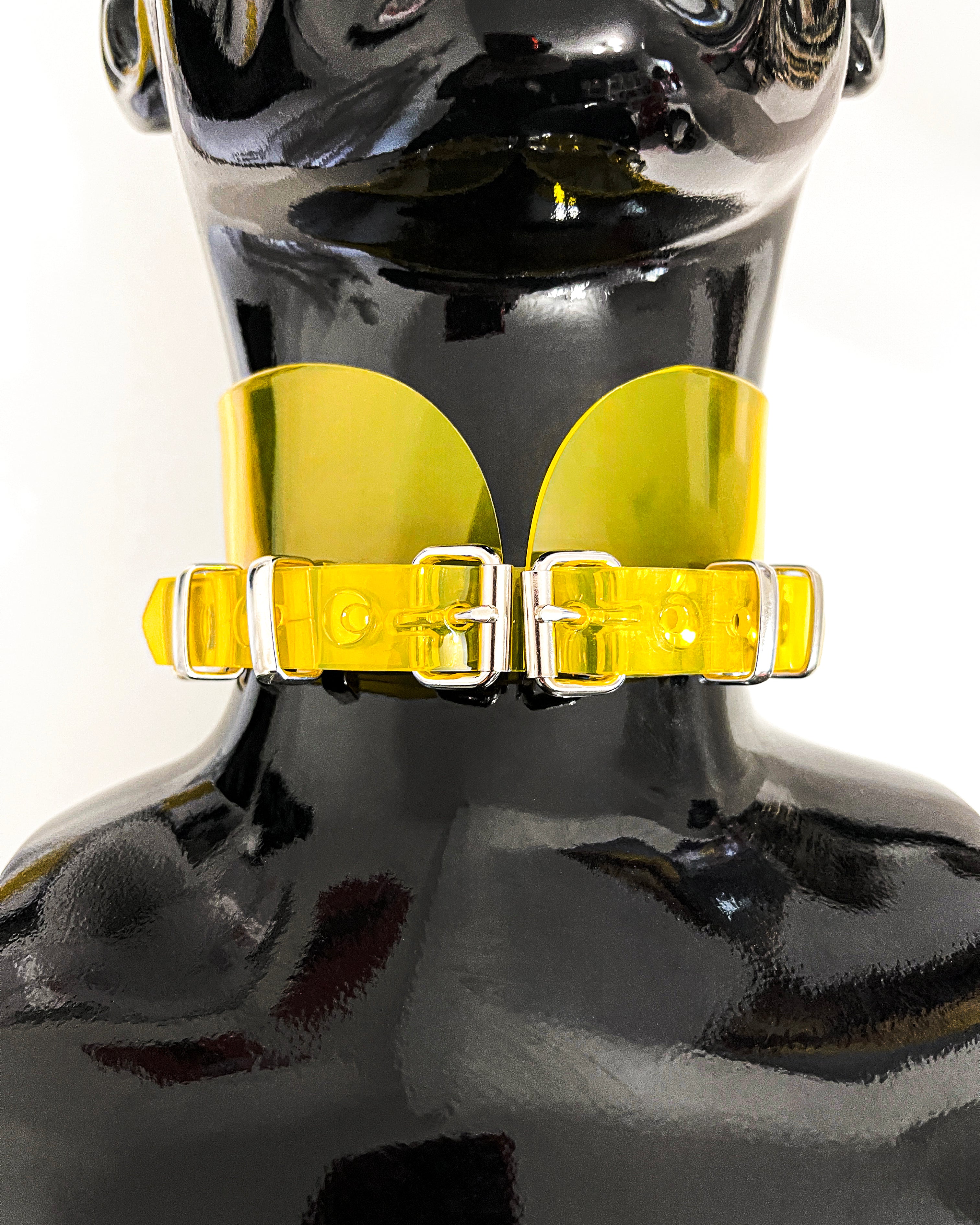 ATÉLIER JIVOMIR VINYL RING COLLAR CHOKER luxury vegan fashion accessories