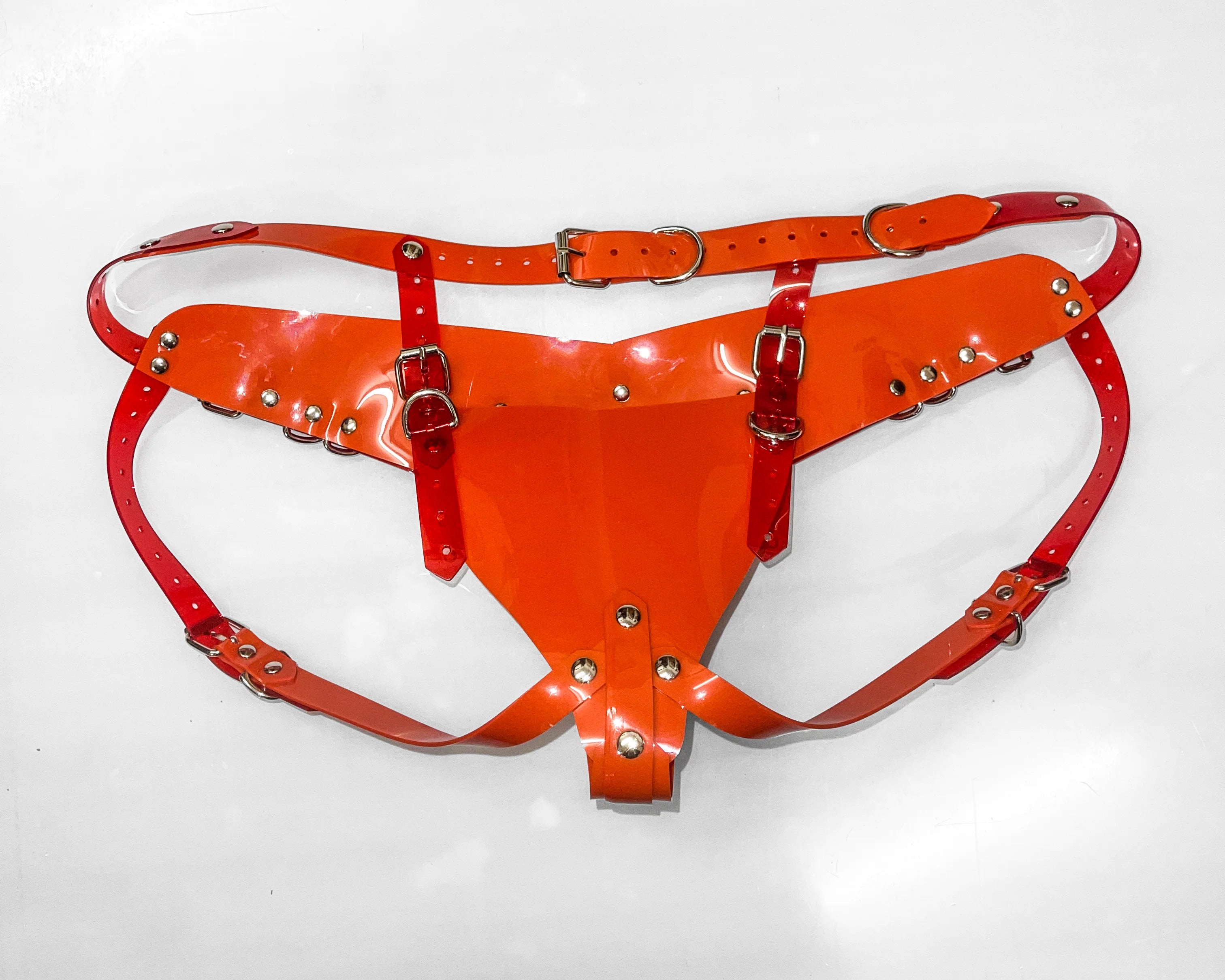 Mens vegan vinyl rave gladiator clubbing set by ATÉLIER JIVOMIR cosplay superhero future fashion hand crafted