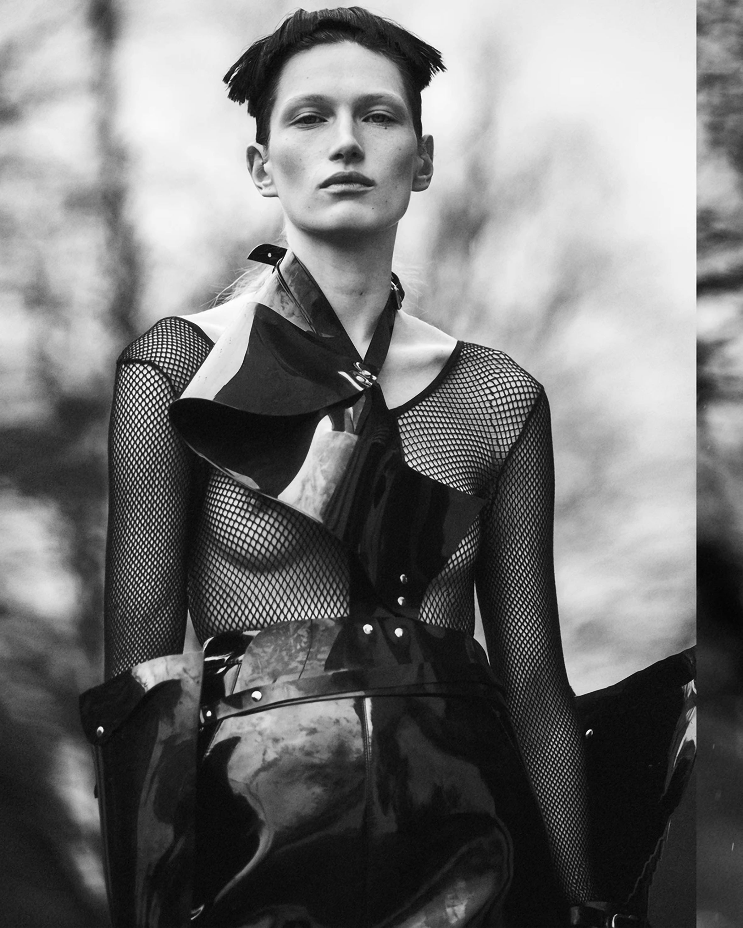 Haunted Mag featuring Jivomir Domoustchiev half sculpture vegan harness