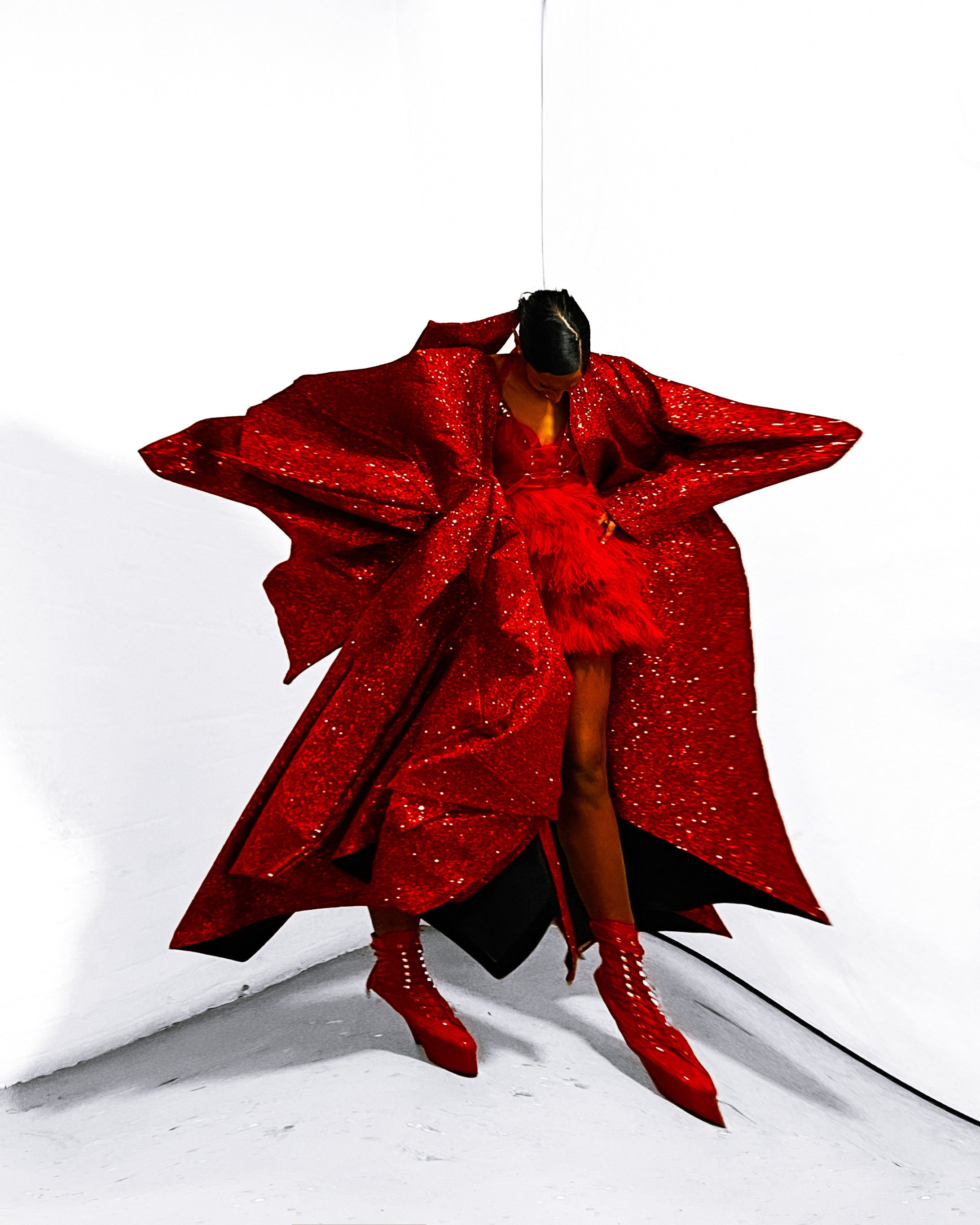 Jivomir Domoustchiev star glitter coat couture