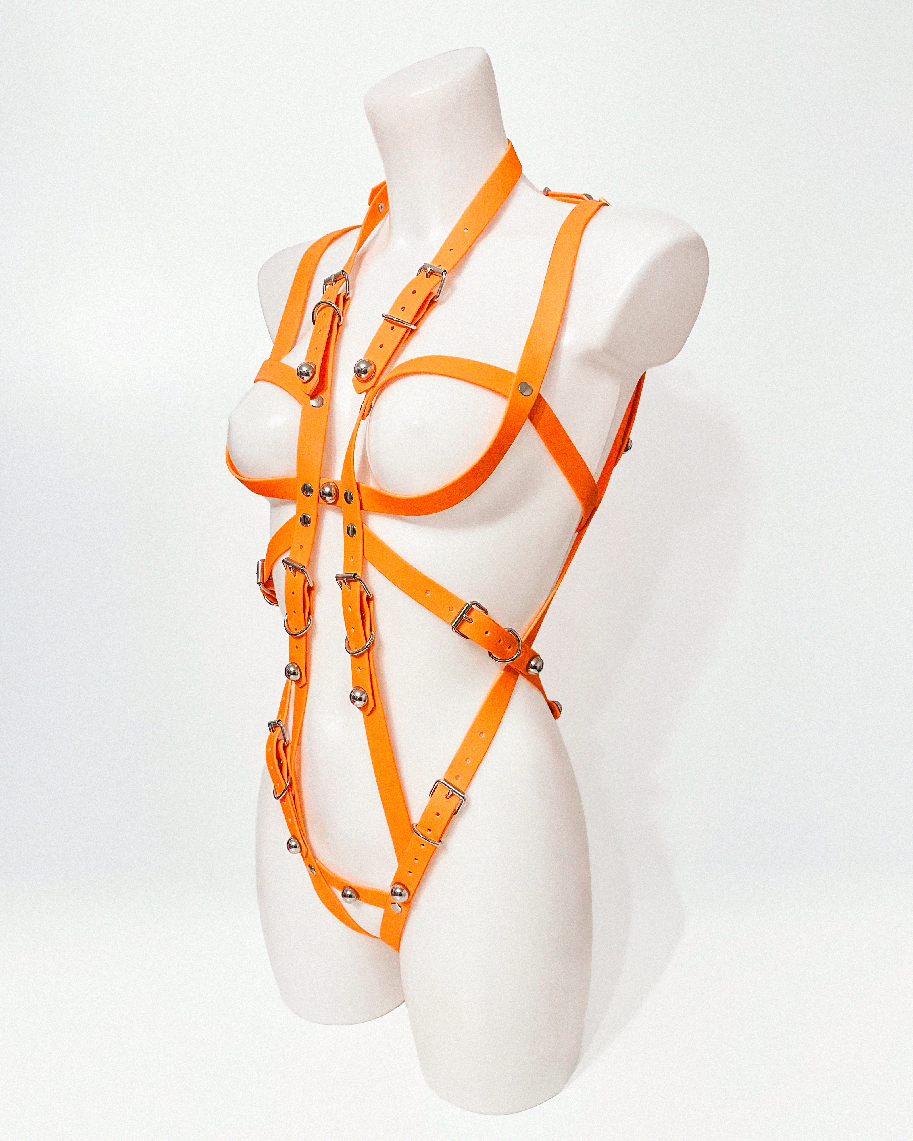 ATÉLIER JIVOMIR vegan bio strap onese dress orange