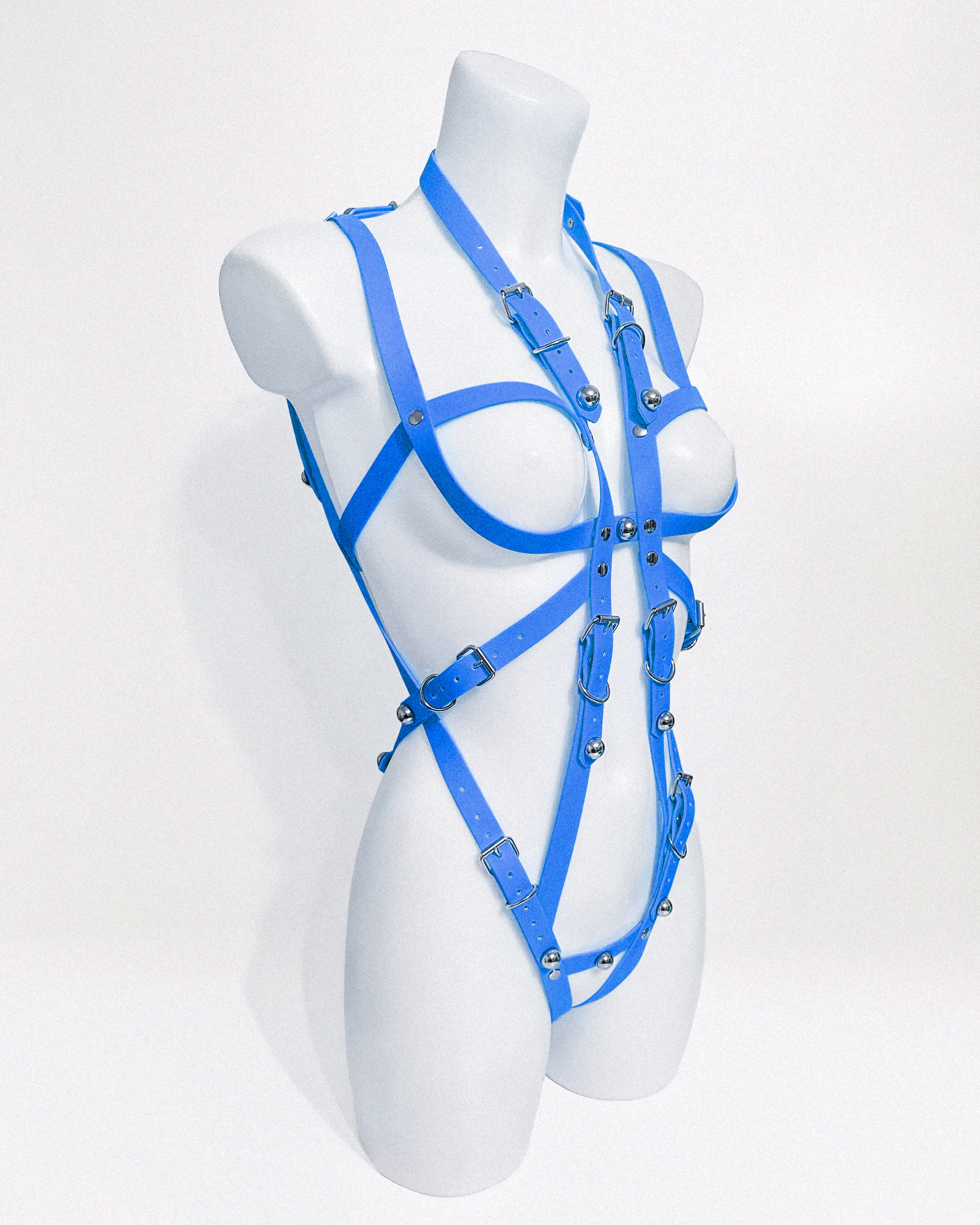 ATÉLIER JIVOMIR vegan bio strap onese dress blue