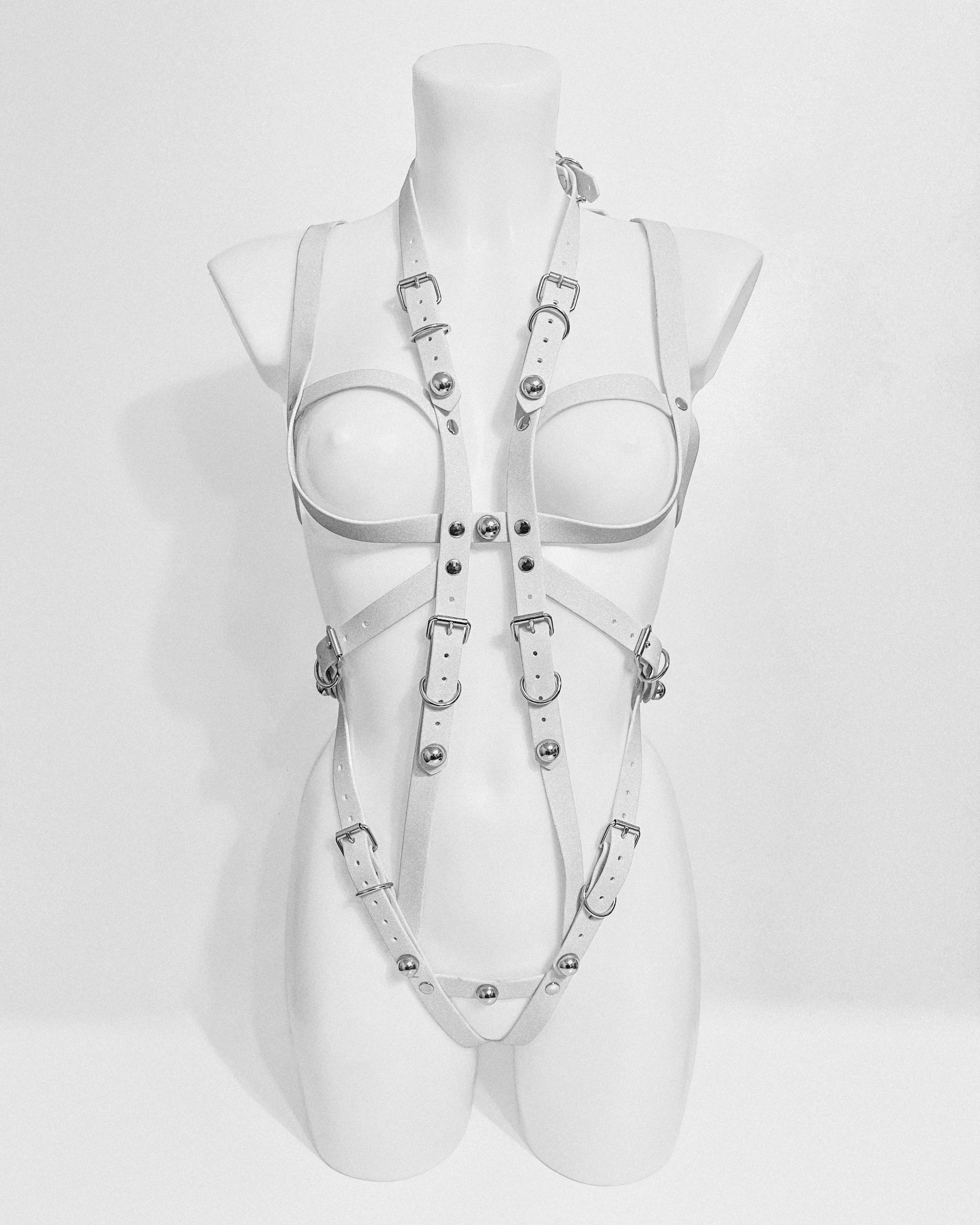ATÉLIER JIVOMIR vegan bio strap onese dress white