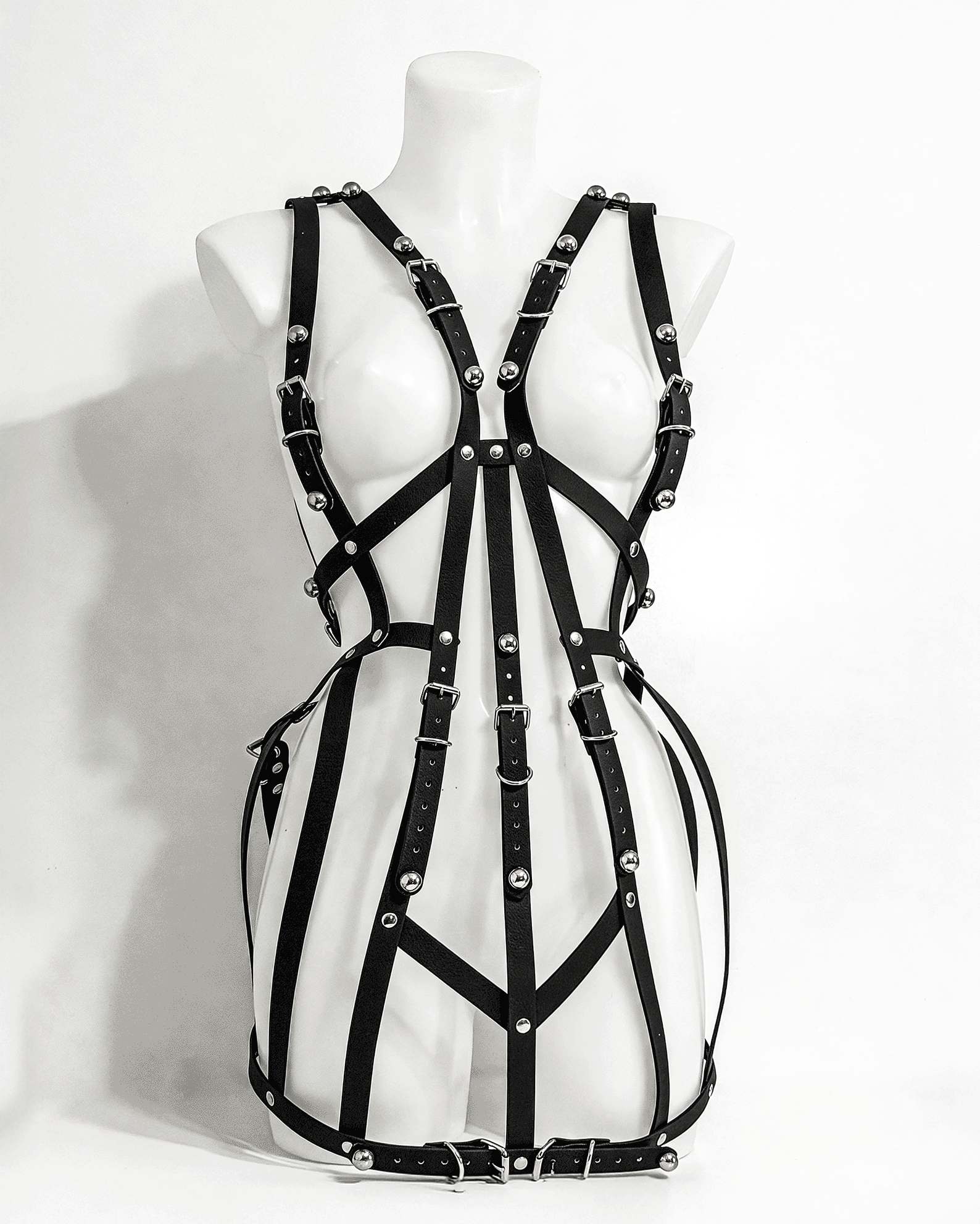 ATELIER JIVOMIR strappe bio vegan harness kink dress perfect styling fashion accessories crafted luxury
