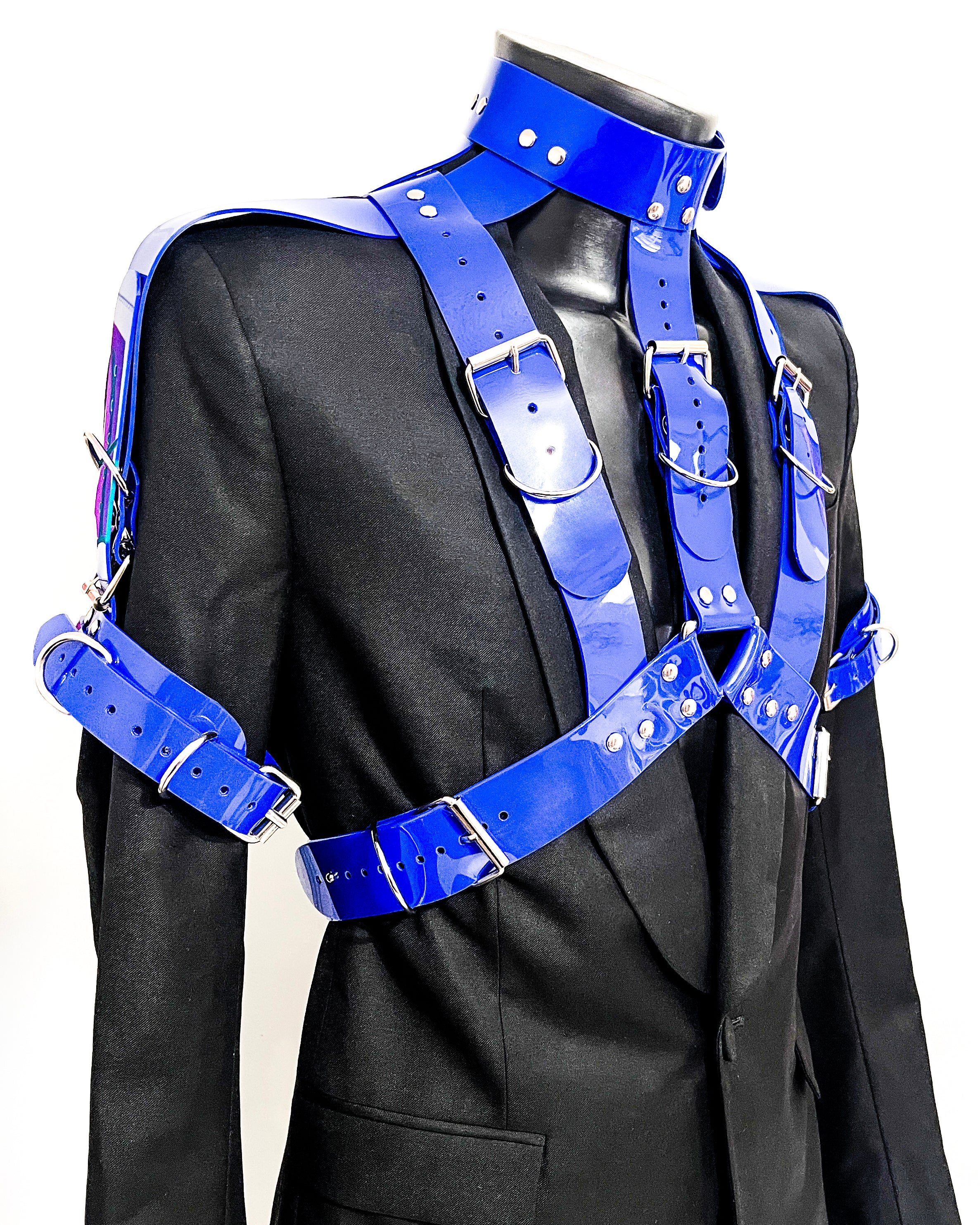 Jivomir Domoustchiev vegan vinyl kink Y MAN harness styling belting must have accessory hand crafted cosplay superhero future fashion love luxury present gift rave clubbing